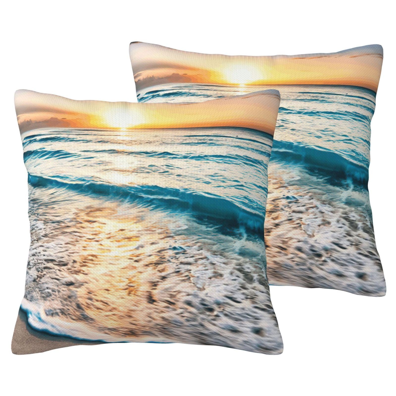 Housses de coussin plage et ocean pour transformer votre canape en un havre de paix estival