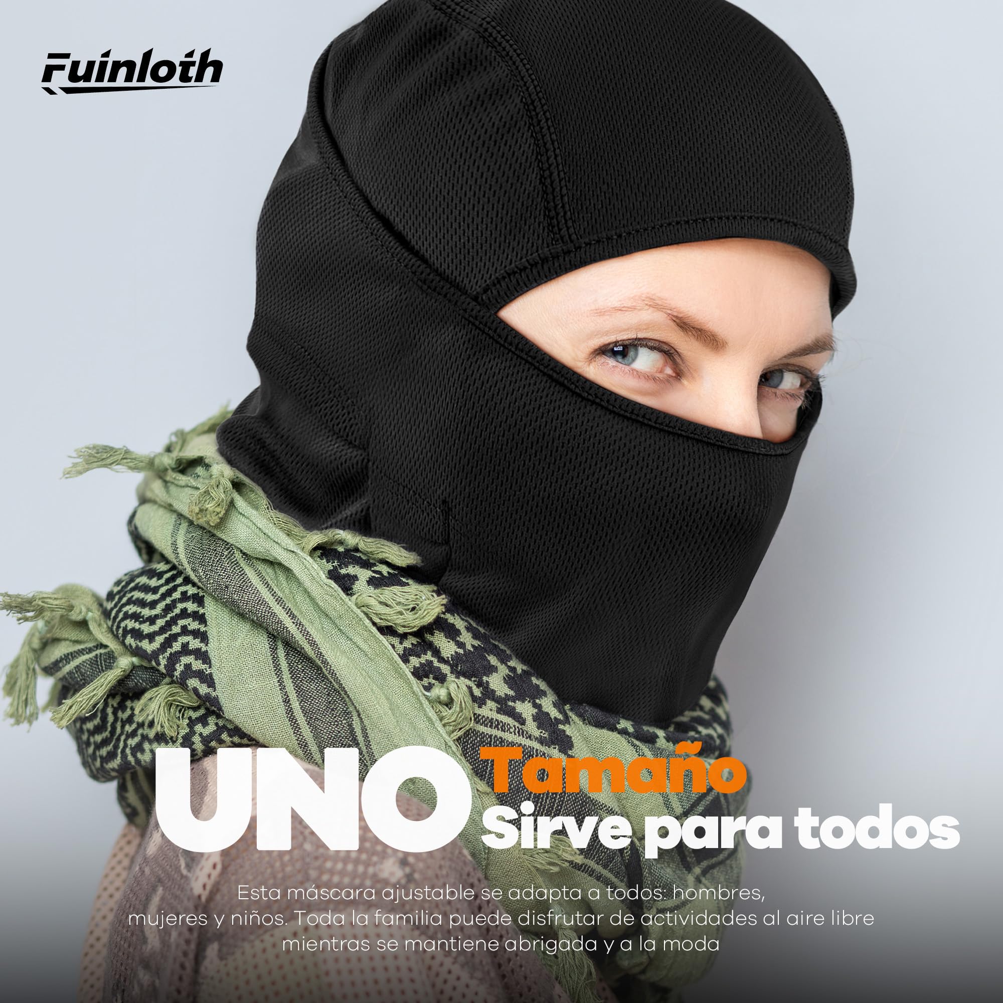 fuinloth Pasamontañas Balaclava Moto, Máscara de Esquí Bici Snowboard Ciclismo Ski Hombre y Mujer