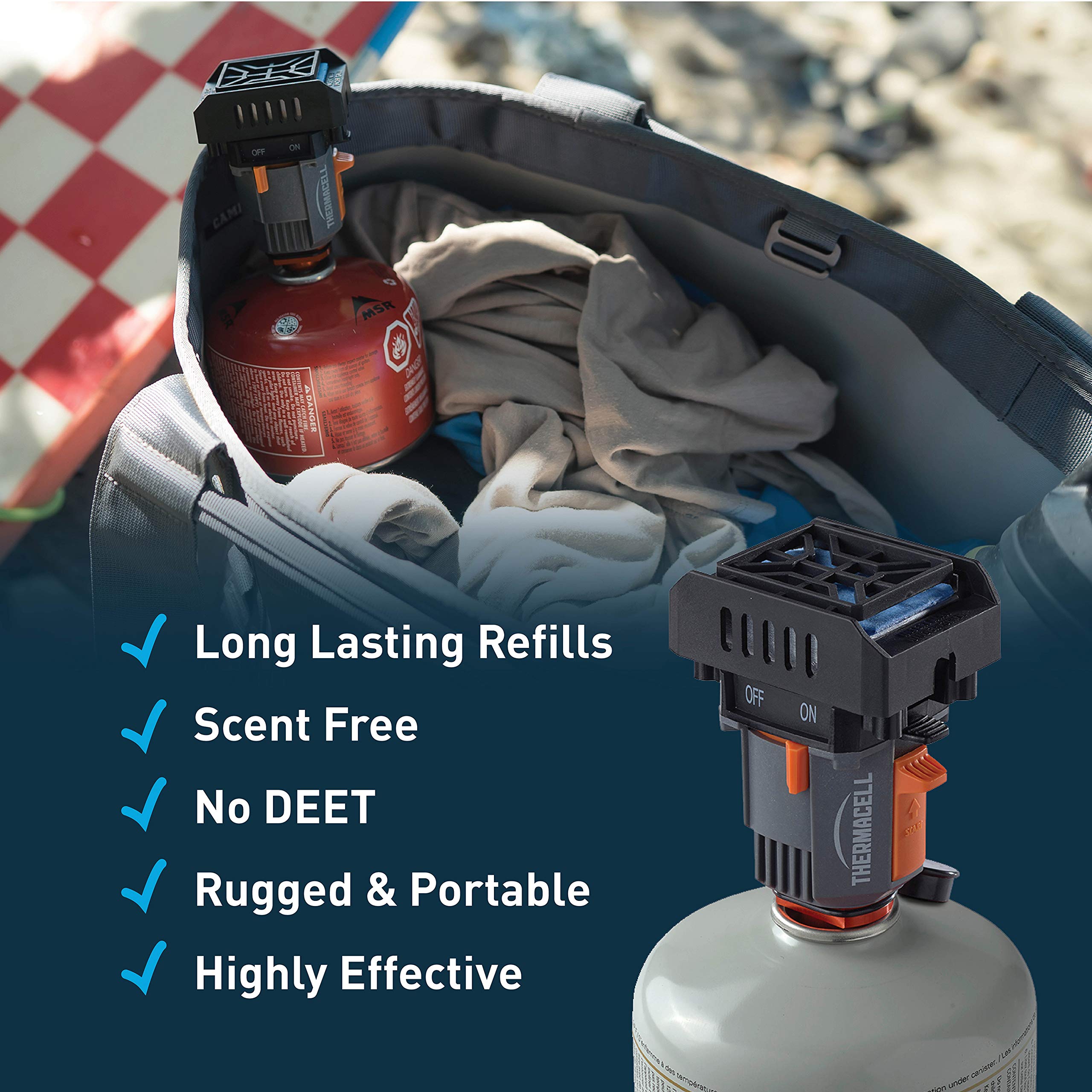 Thermacell Backpacker Mosquito Repeller, Gen 2.0, Runs on Camping Fuel