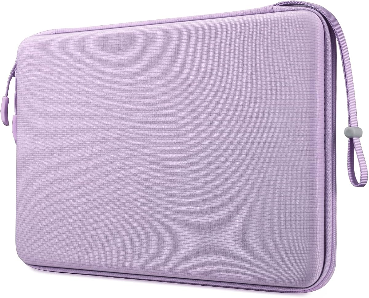 Hard Laptop Sleeve Case for 15.6 inch Chromebook Waterproof Lilac | Shockproof Computer Case Compatible with HP Dell Razer Samsung Laptop Chromebook