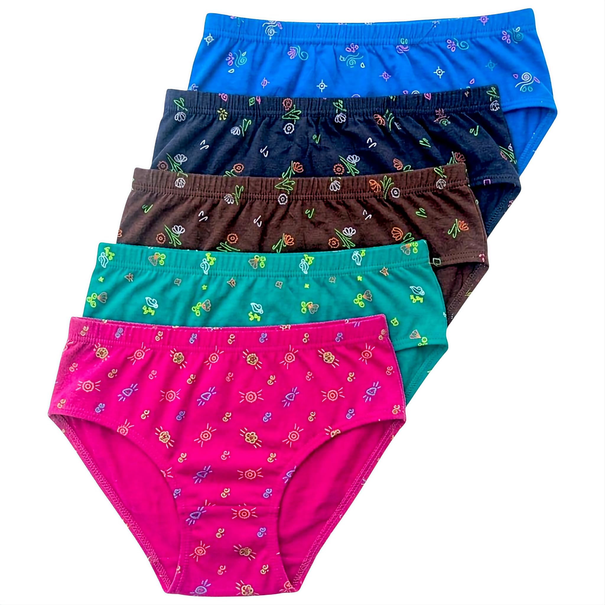 Ladies chaddee | Panty for Women | 100% Cotton Womens Innerwear | Inner Elastic Briefs | Soft & Breathable | Assorted Patterns | (in, Alpha, M, Regular, 5, Multicolor11)-image-18