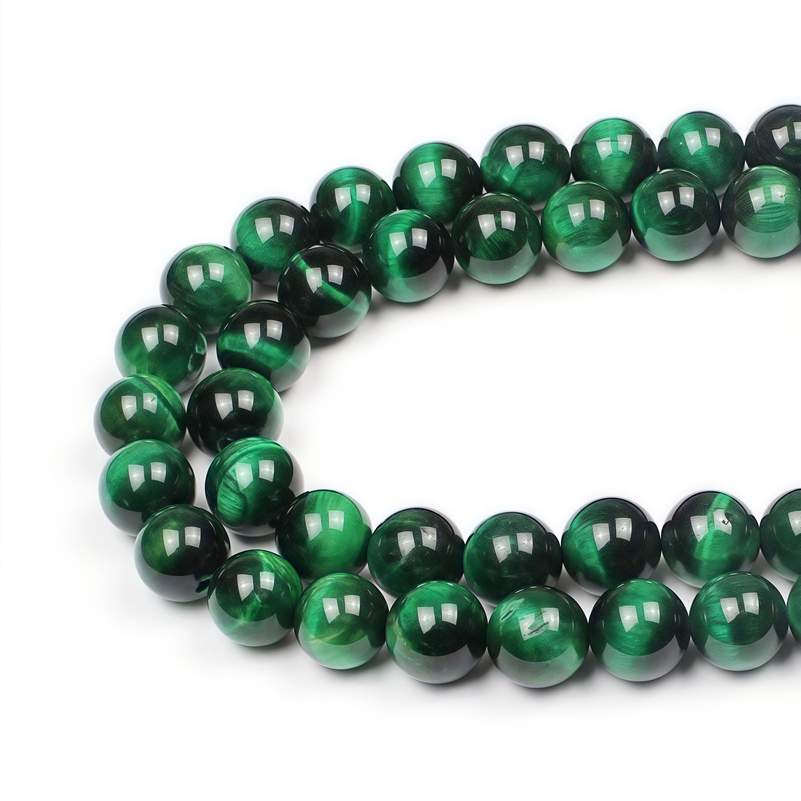 MJDCB 8mm 43 piezas Cuentas de Piedra Sangre Redondas Sueltas Piedras Semipreciosas Naturales para Hacer Joyas Pulseras Collares — view 24