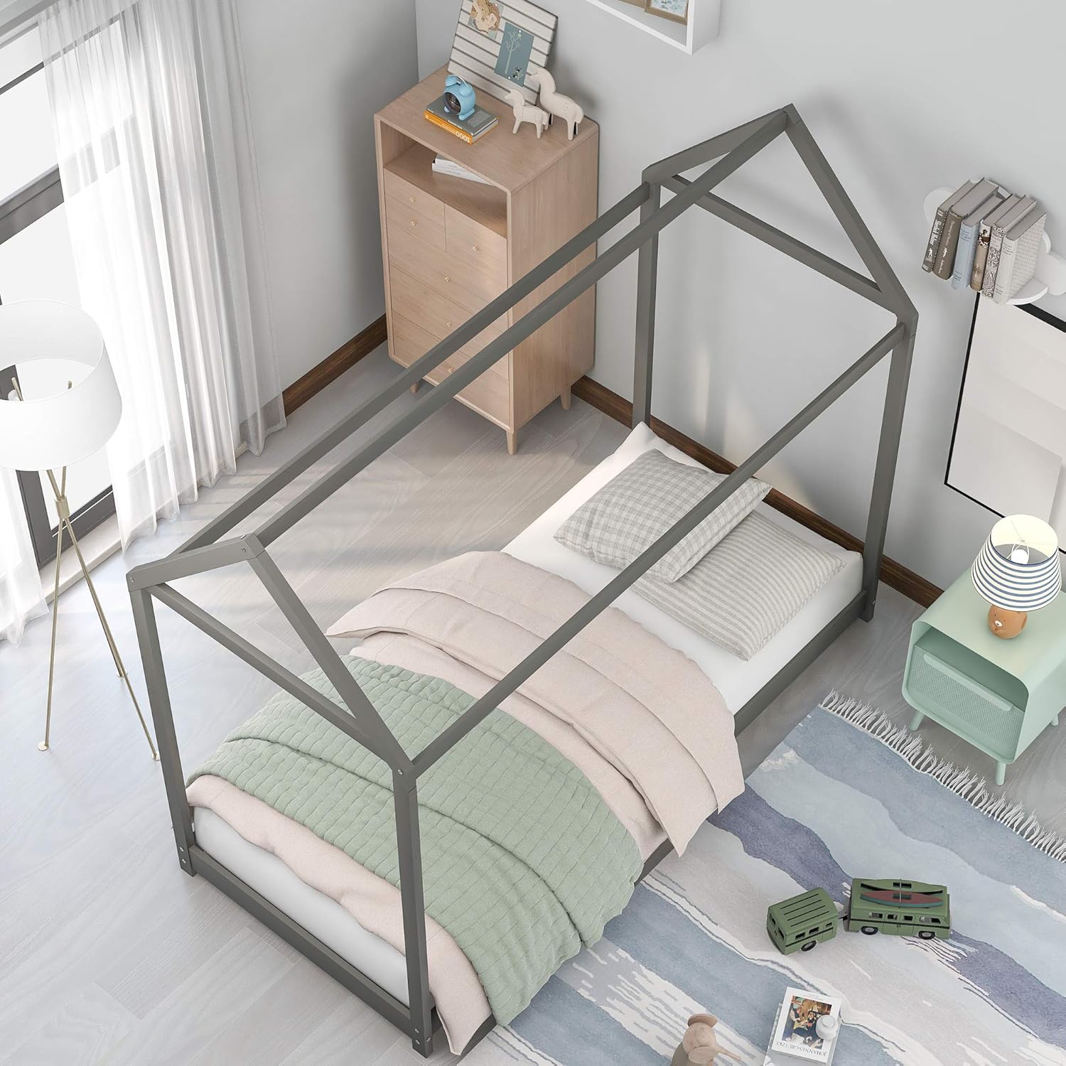 Overhead view of the Bellemave House Twin Bed Frame