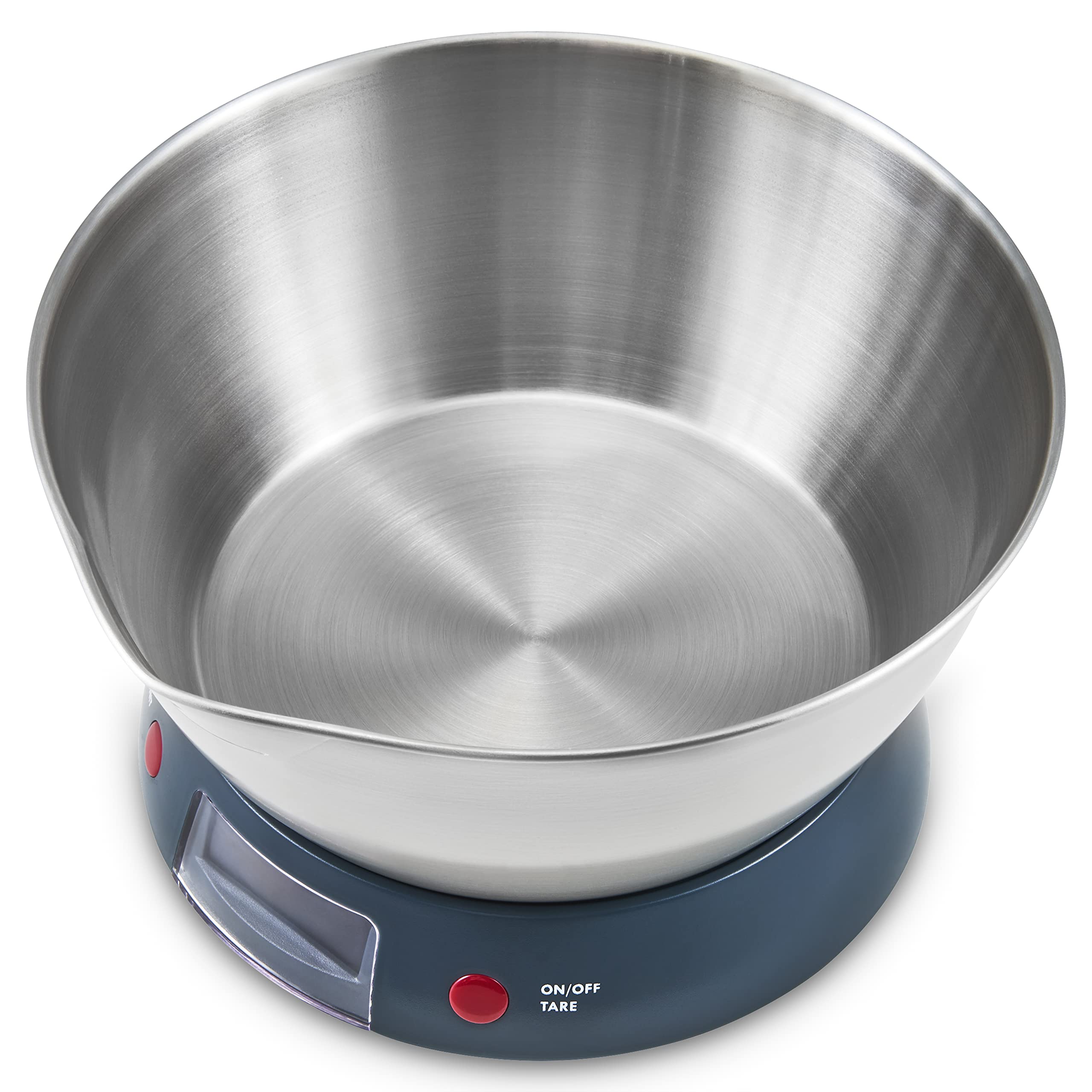 Zyliss E970054 Balance de Cuisine électronique de Haute Précision 5kg avec écran LCD, avec Bol en Acier Inoxydable pour Mesurer les Aliments ou Les Liquides