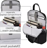 Vista 3 de Laptop Backpack for Women Slim Travel - Laptop Bag Computer Case Fit up to 15.6-inch Notebook Lightweight Medium Size Purse for Work Bookbag