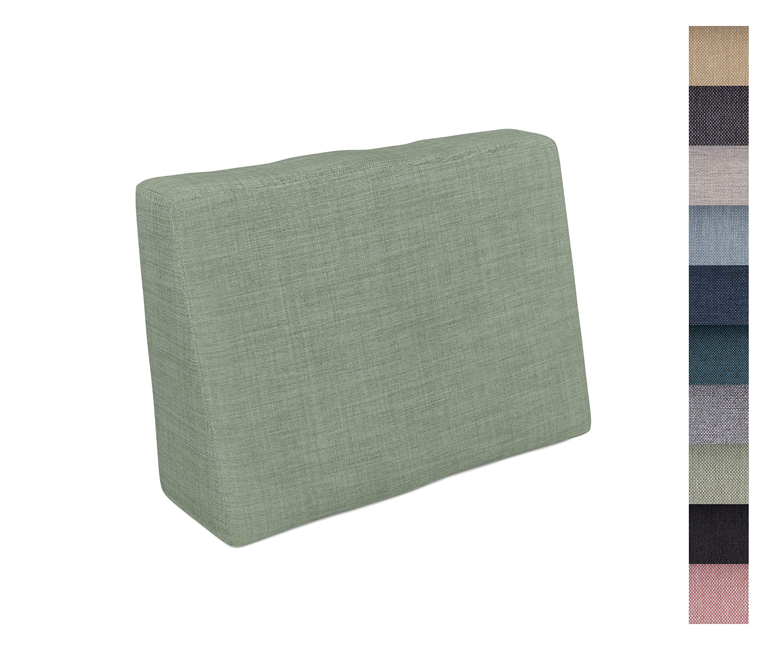 POKAR Euro Pallet Seating Set of 2: 1x seat cushion 120x80cm + 1x back cushion 120x40cm, cold foam, removable covers, Home Garden Furniture DIY, indoor outdoor pillow, without pallets, Beige — view 269