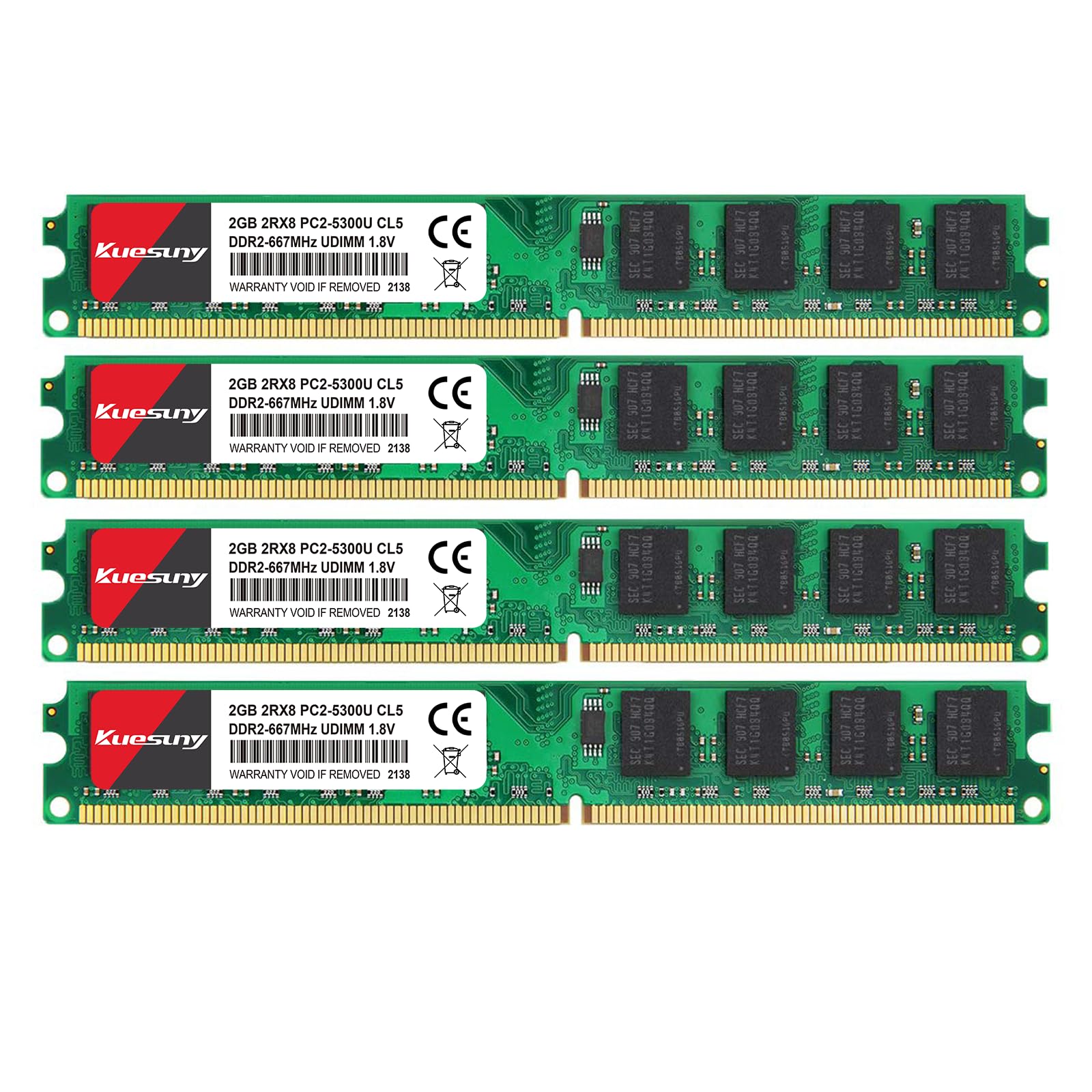 Amazon | KUSJP-PC4-1*8R-Black (DDR2 667 DIMM 8GB Kit (2GB×4枚