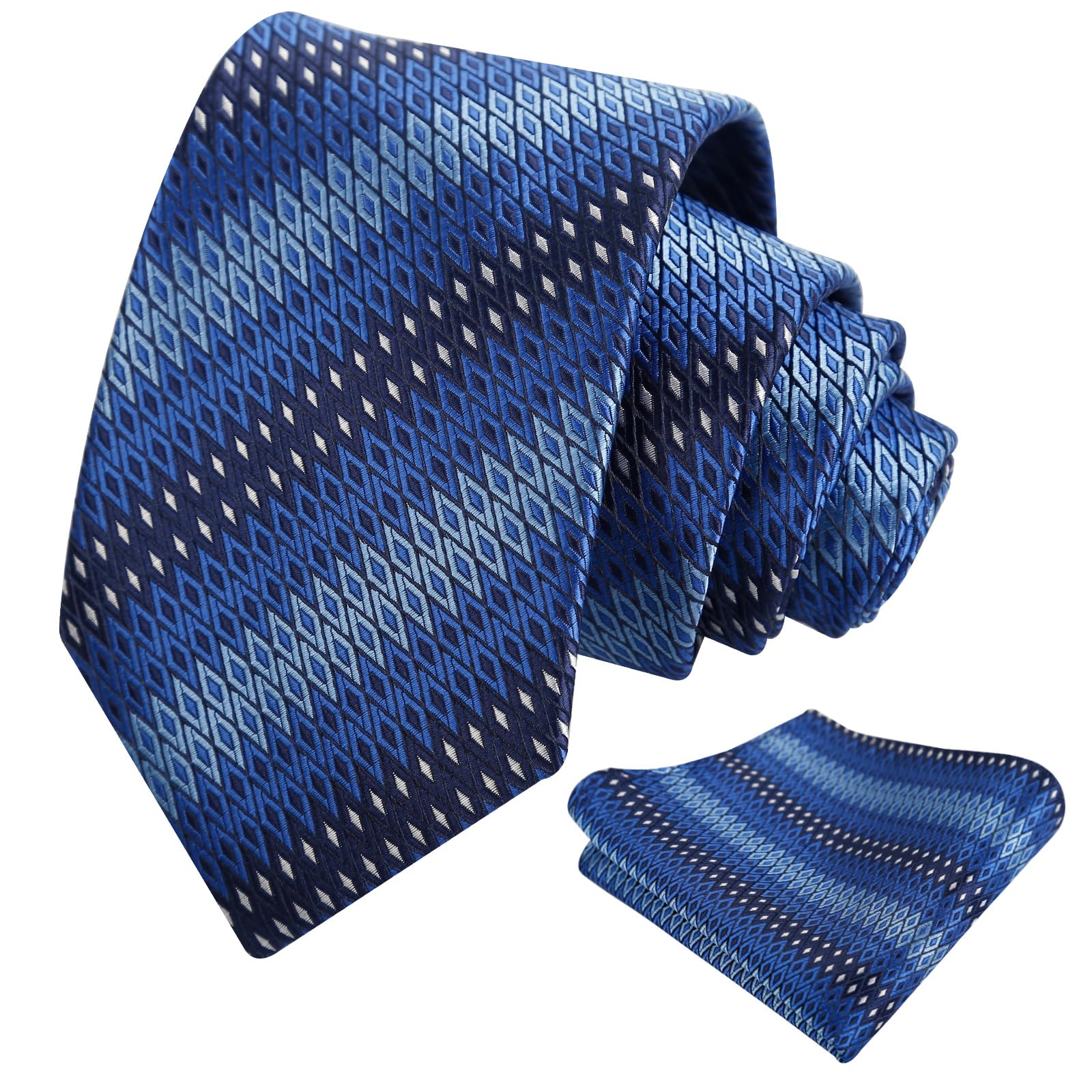 Alizeal Mens 3.15'' Gradient Novelty Tie Set with Pocket Square