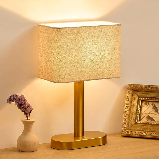 Gold Cordless Touch Lamp - 5200mAh Rechargeable, Dimmable, 32cm
