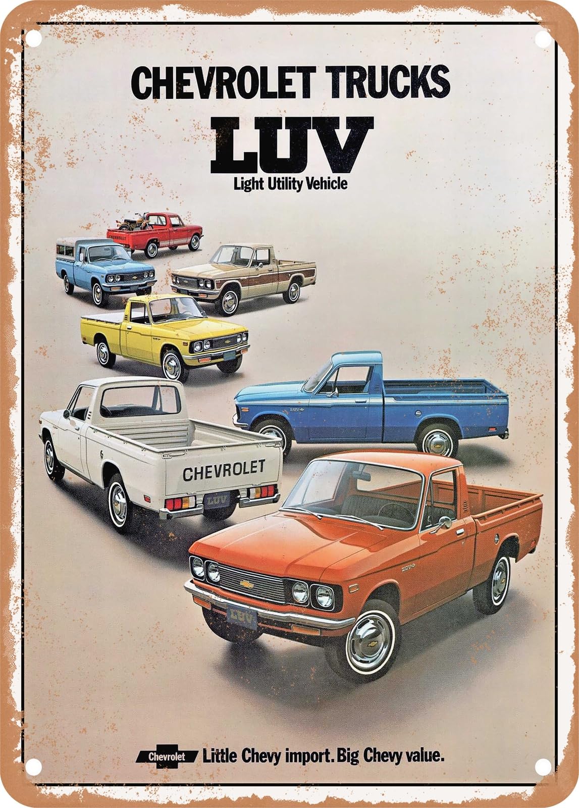 METAL SIGN - 1973 Chevy Luv Pickup Vintage Ad home decor