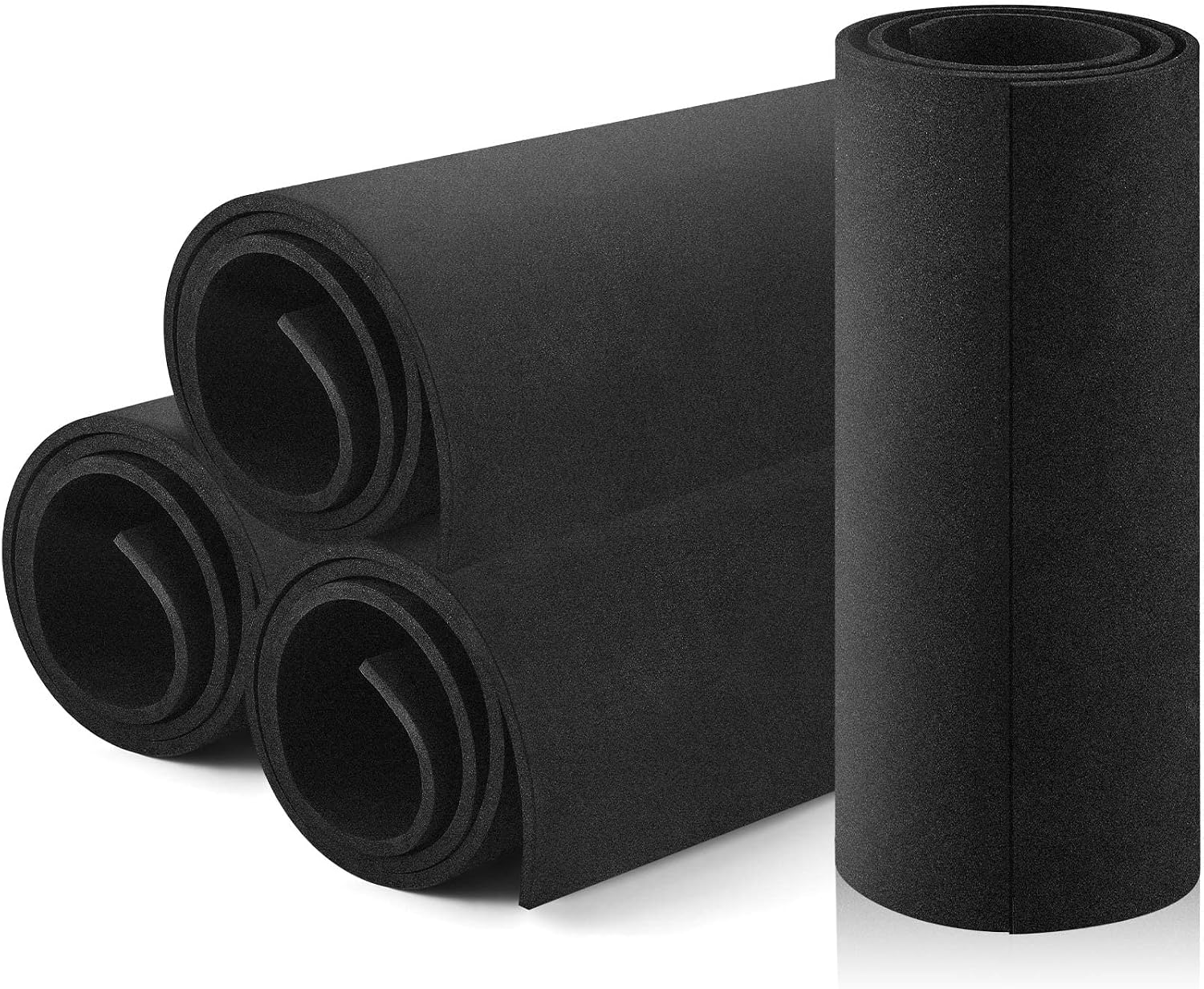 Amylove 4 Rolls Halloween Black EVA Foam Cosplay 6 mm Thick Sheet