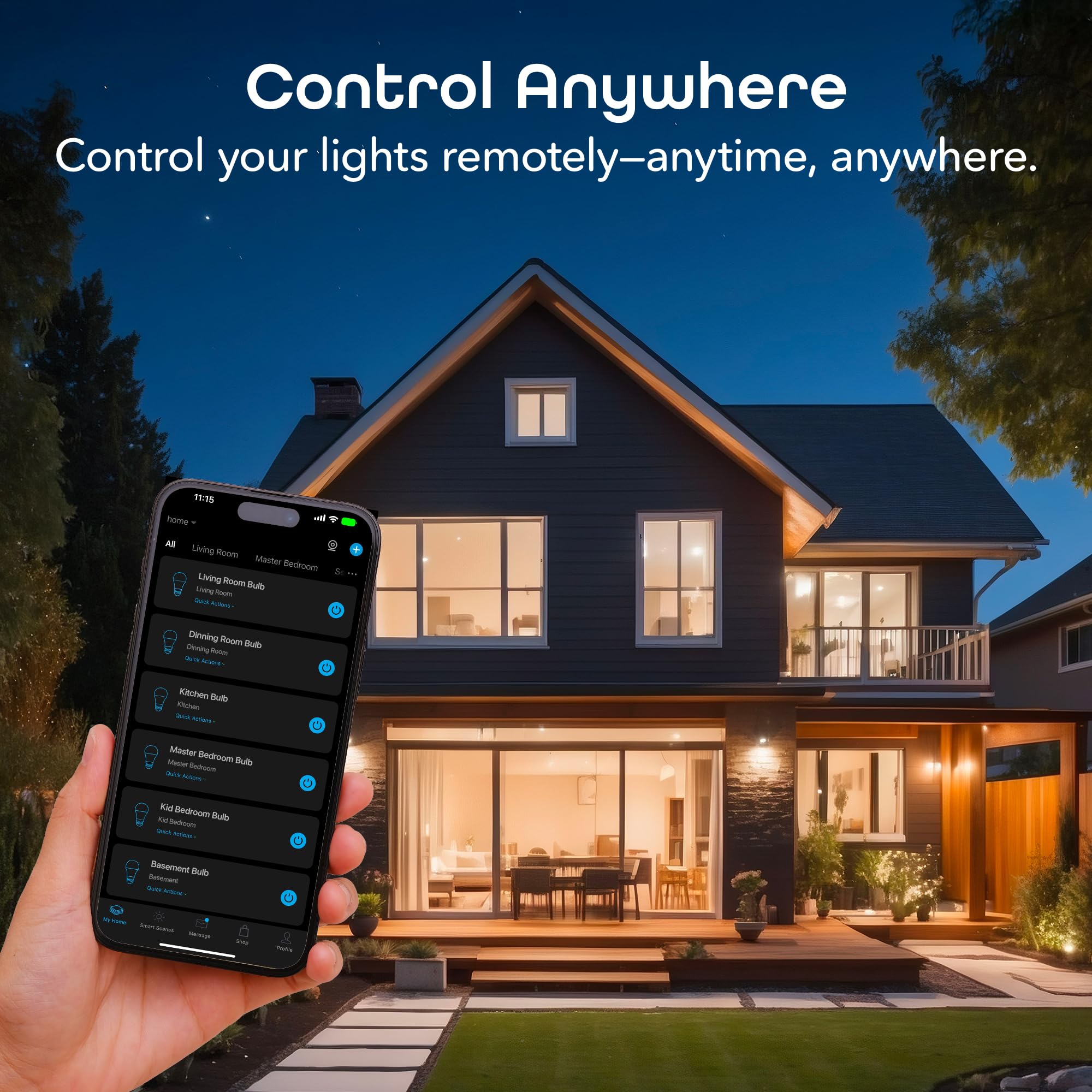 Geeni Smart LED Light Bulb 3 Pack A19 WiFi Dimmable Soft White 800 Lumens, Works with Alexa & Google Assistant, Voice Control, Energy Efficient Smart Bulbs