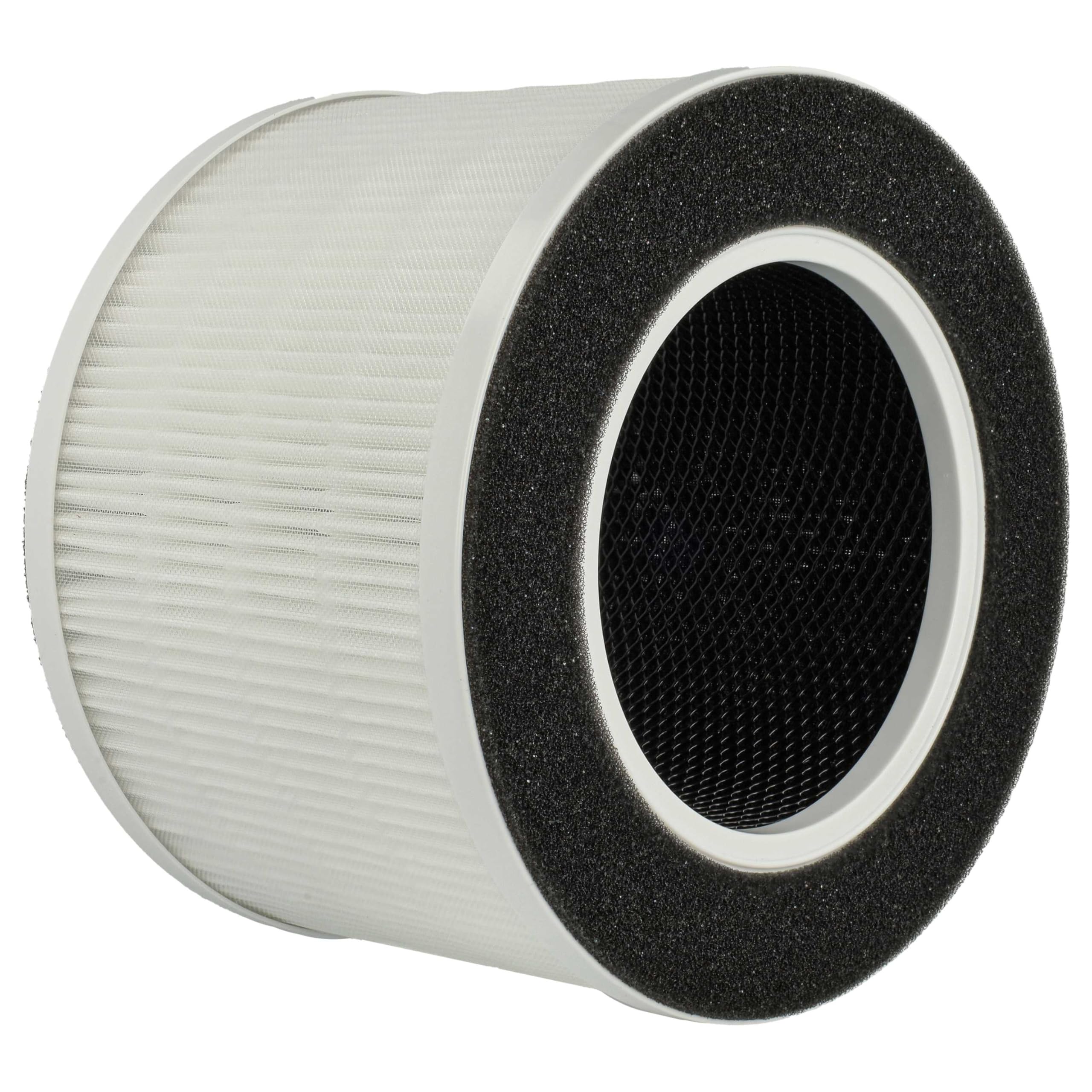 vhbw 3x filtro de aire compatible con Medion 50065868 purificador - Filtro combi prefiltro + HEPA + carbón activo