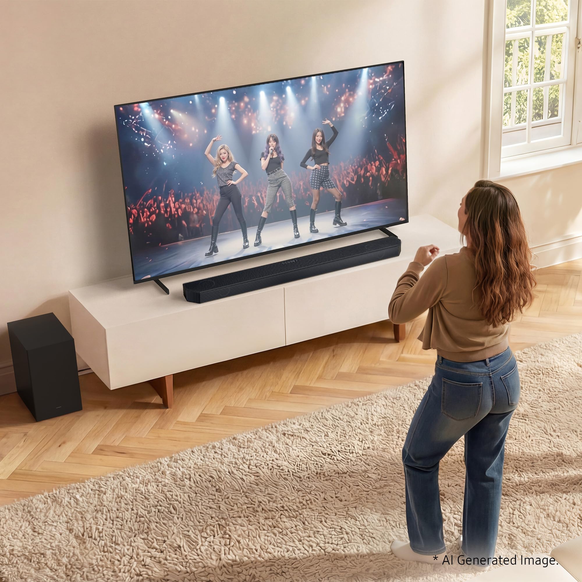 Samsung Q-Serie Soundbar HW-Q600H/XC 3.1.2 Canali, Subwoofer, Wireless Dolby Atmos, Q-Symphony, Adaptive Sound, Connessione TV Wireless, 2026
