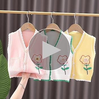 Amazon.com: Toddler Baby Girls Floral Knit Sweater Vest
