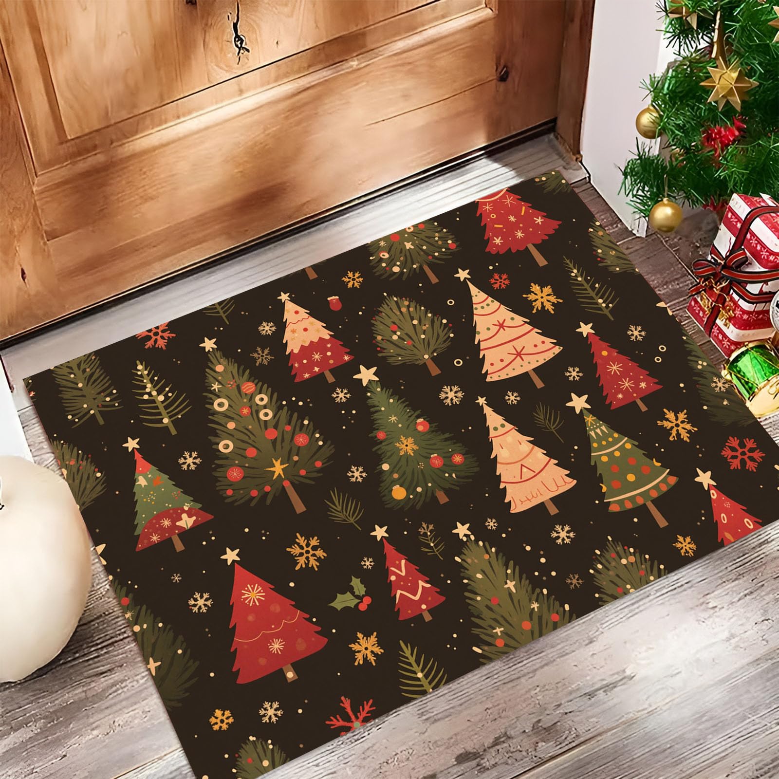 Alfombrilla antideslizante verde oscuro de pelo corto para evitar resbalones en el hogar