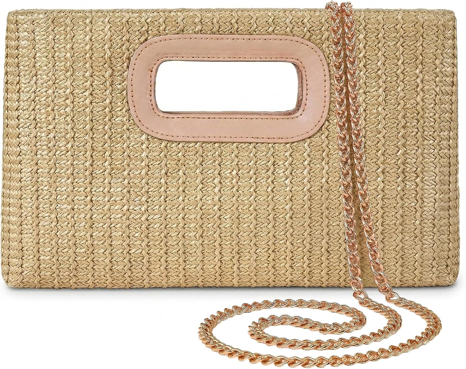 Handle Clutch Handbags for Women, Evening Handbag Shoulder Crossbody Purse with Gold Chain for Wedding and Party