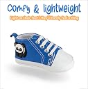 Lillypupp Soft Cotton Canvas Baby Shoes for boy Girl. Unisex Anti Slip Skid Walking Sneakers for Newborn Infant for 0-3 3-6 6-9 9-12 Months. Navy Blue gallery image