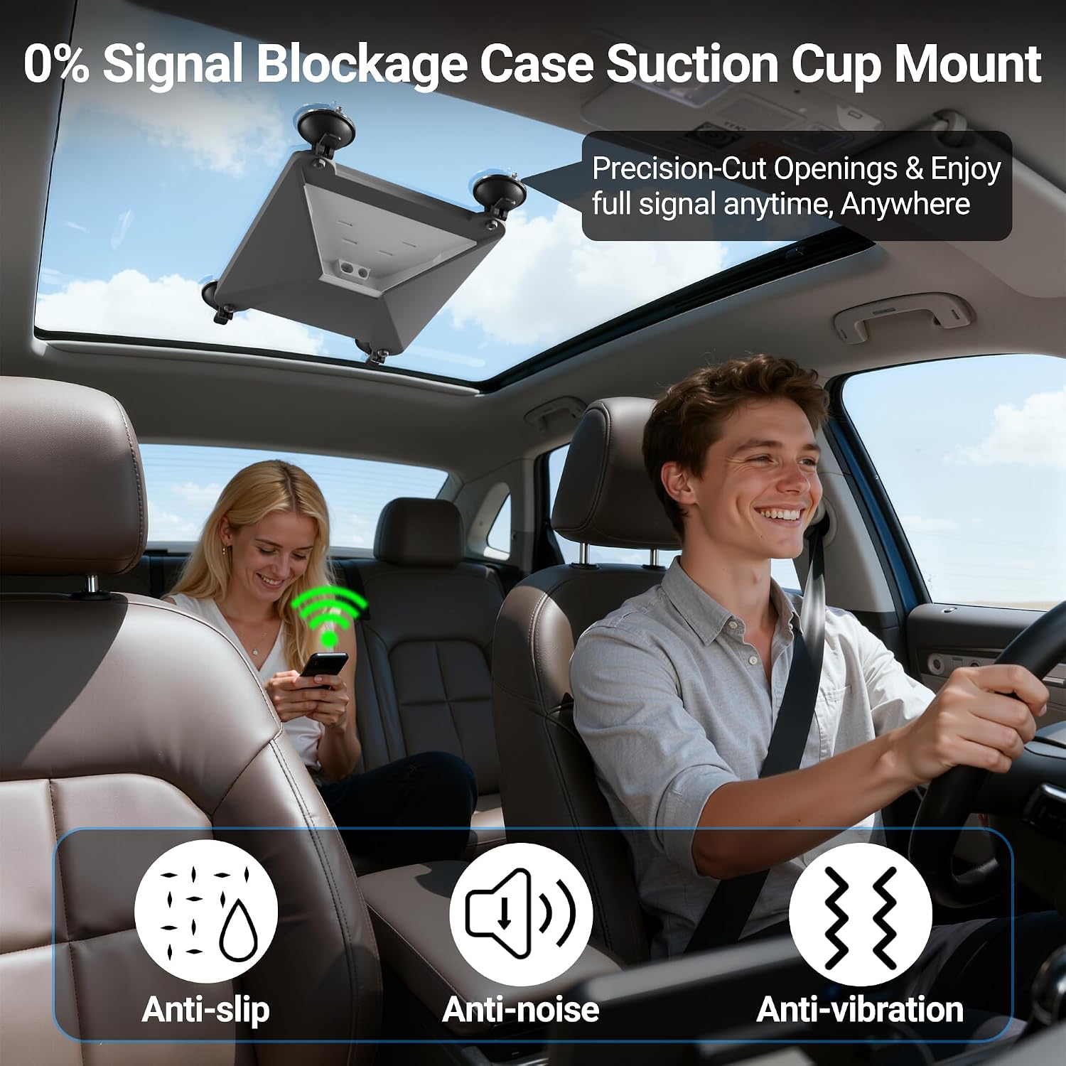 RVMARINEPAT Starlink Mini Mount Suction Cup Silicone Cover Mount for Starlink Mini 2-in-1 Universal Strong Vacuum Roof/Window/Sunroof Mounts for RV, Camping Travel, Strong Grip, Signal-Free Design image 2