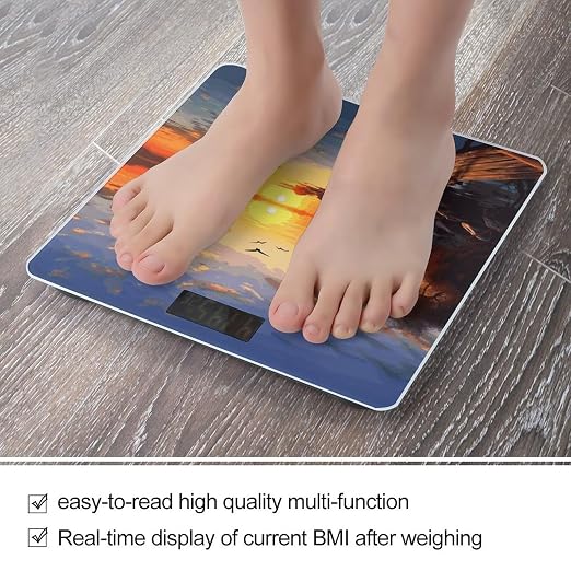 Balanza digital de baño con pantalla LCD grande y diseño seguro miniatura 5