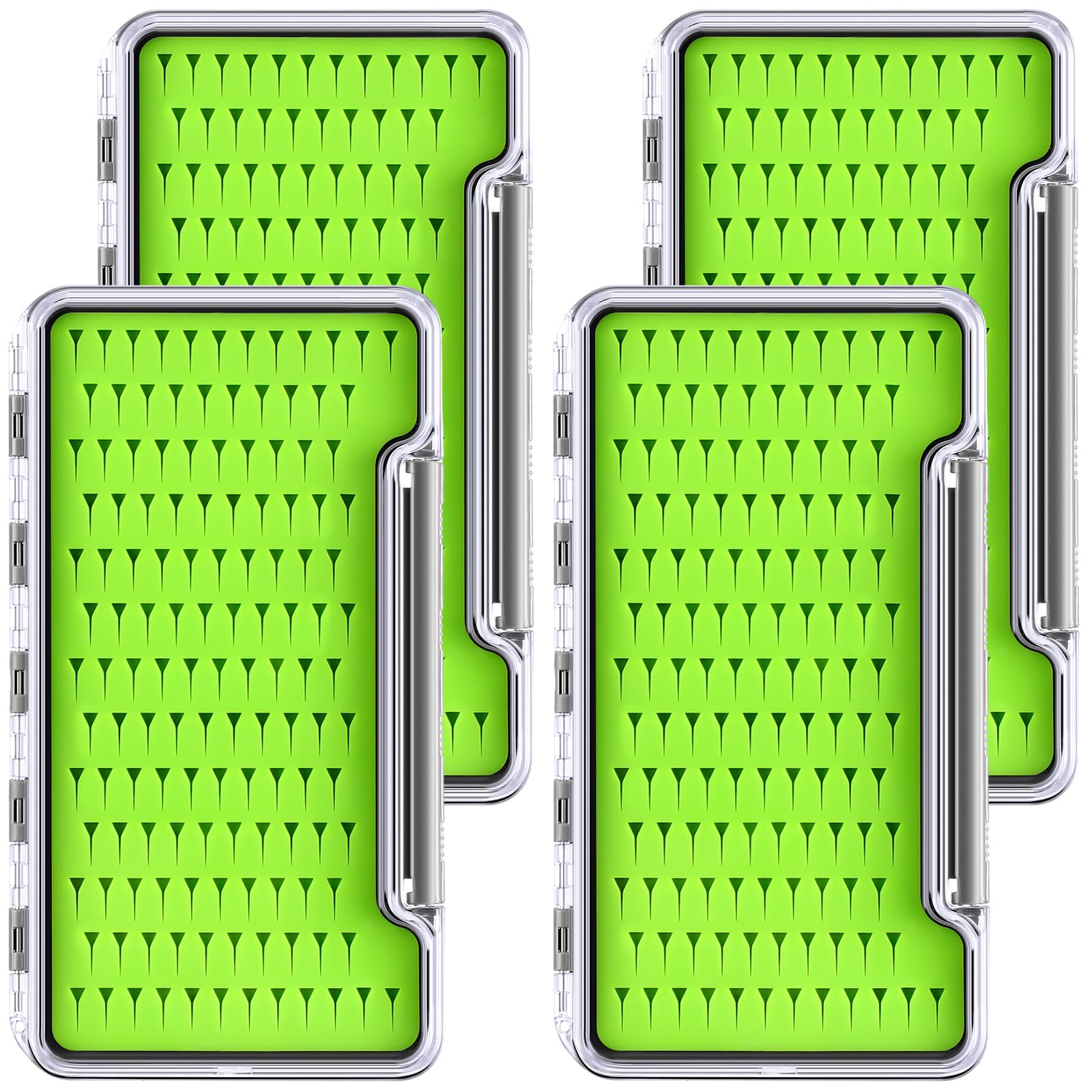 RoundFunny Fly Boxes for Fly Fishing Silicone Waterproof Fly Fishing Box Super Slim Fly Fishing Tackle Trays Box Best Pocket Storage Size 7.36"L x