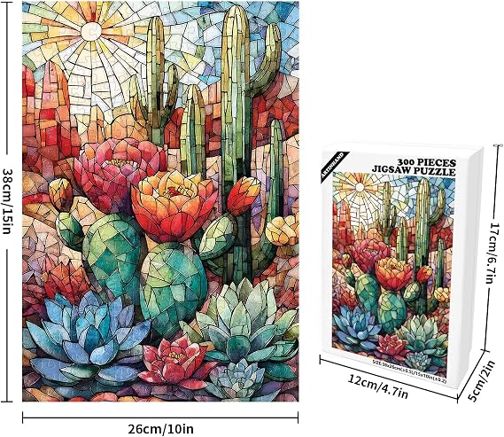 300 Piece Puzzle for Adults Cactus Jigsaw Puzzles