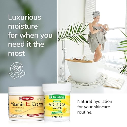 Miniatura 5 de De La Cruz - Crema de vitamina E y crema de árnica - Cuidado hidratante de la piel para pieles secas y ásperas
