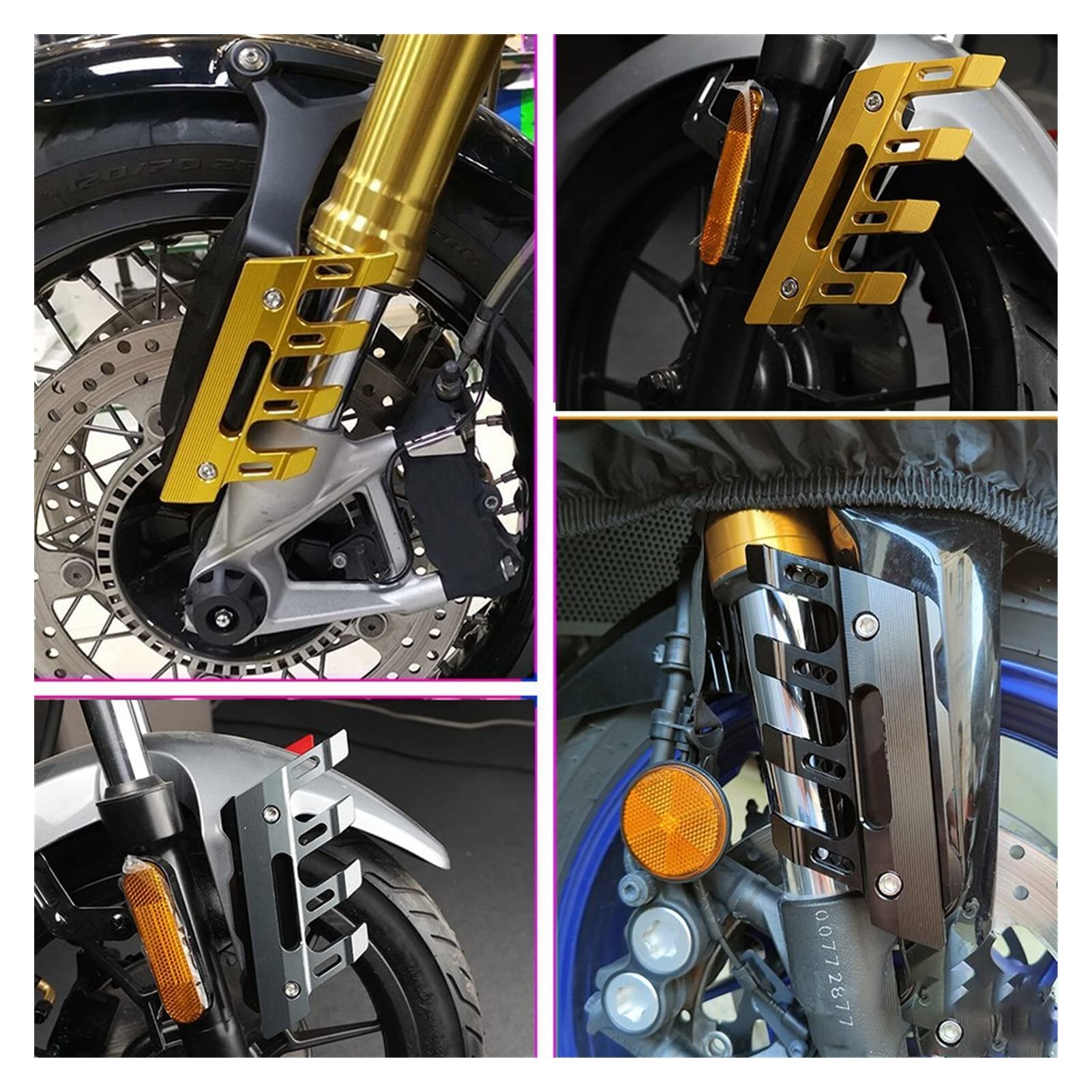 Accesorios para Motocicleta, Cubierta Protectora De Pinza De Disco De Freno Delantero para H Silver Wing GT 400 600 2001-2017 GT400 GT600 Topes Anticaida Moto(Azul)