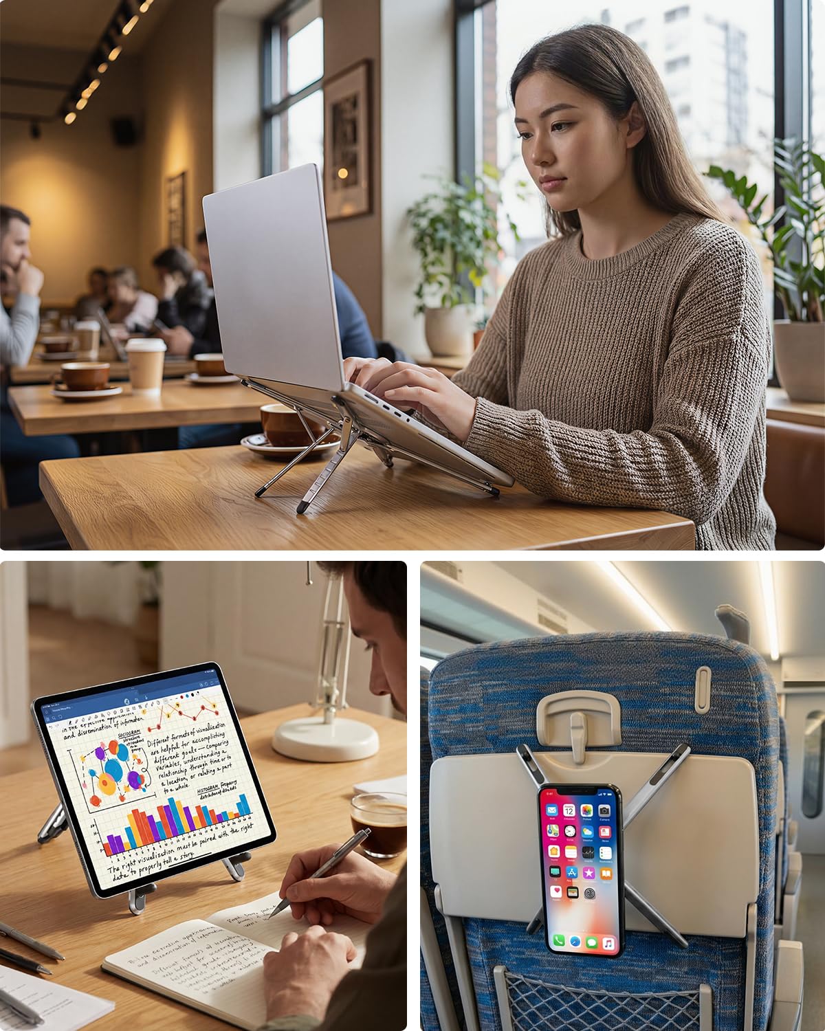 Amazon.co.jp: Viozon ノートパソコンスタンド コンパクト 3WAY スマホ