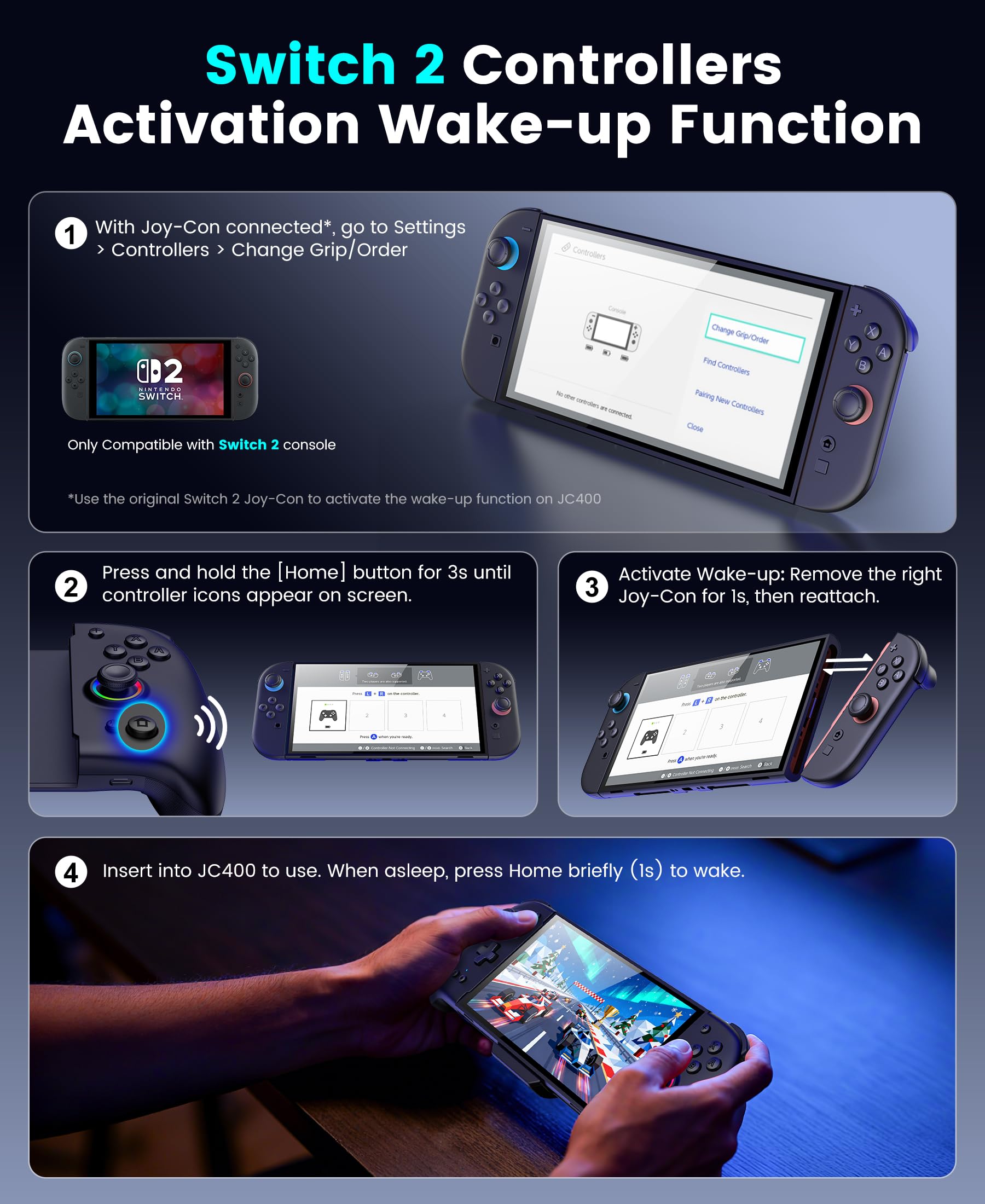 Gammeefy Switch 2 Controller – Hall Effect Joysticks & Enhanced