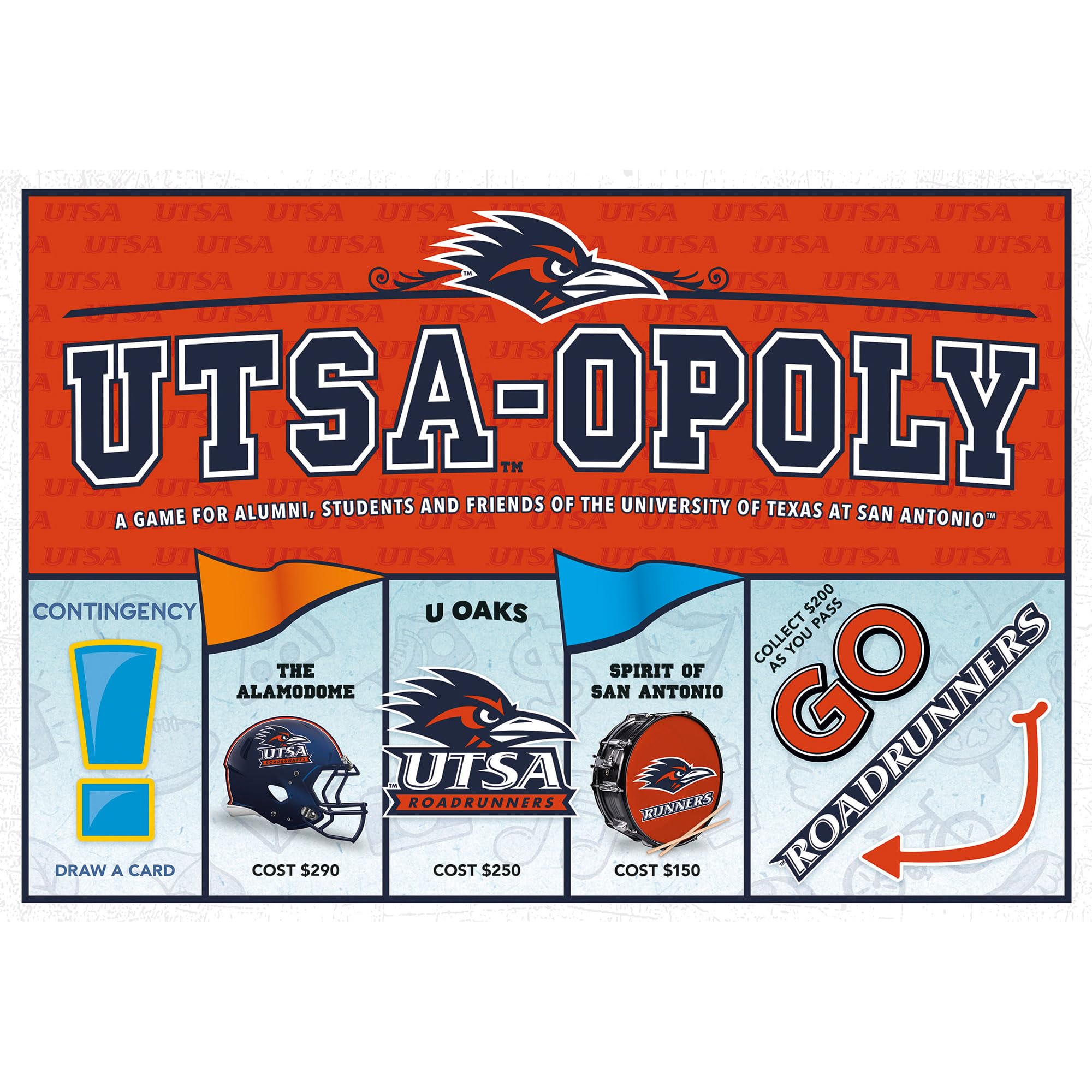 Late For The Sky: UTSA-Opoly - University Themed Family Board Game, Opoly-Style Game Night, Traditional Play Or 1 Hr Version, Ages 8+, 2-6 Players