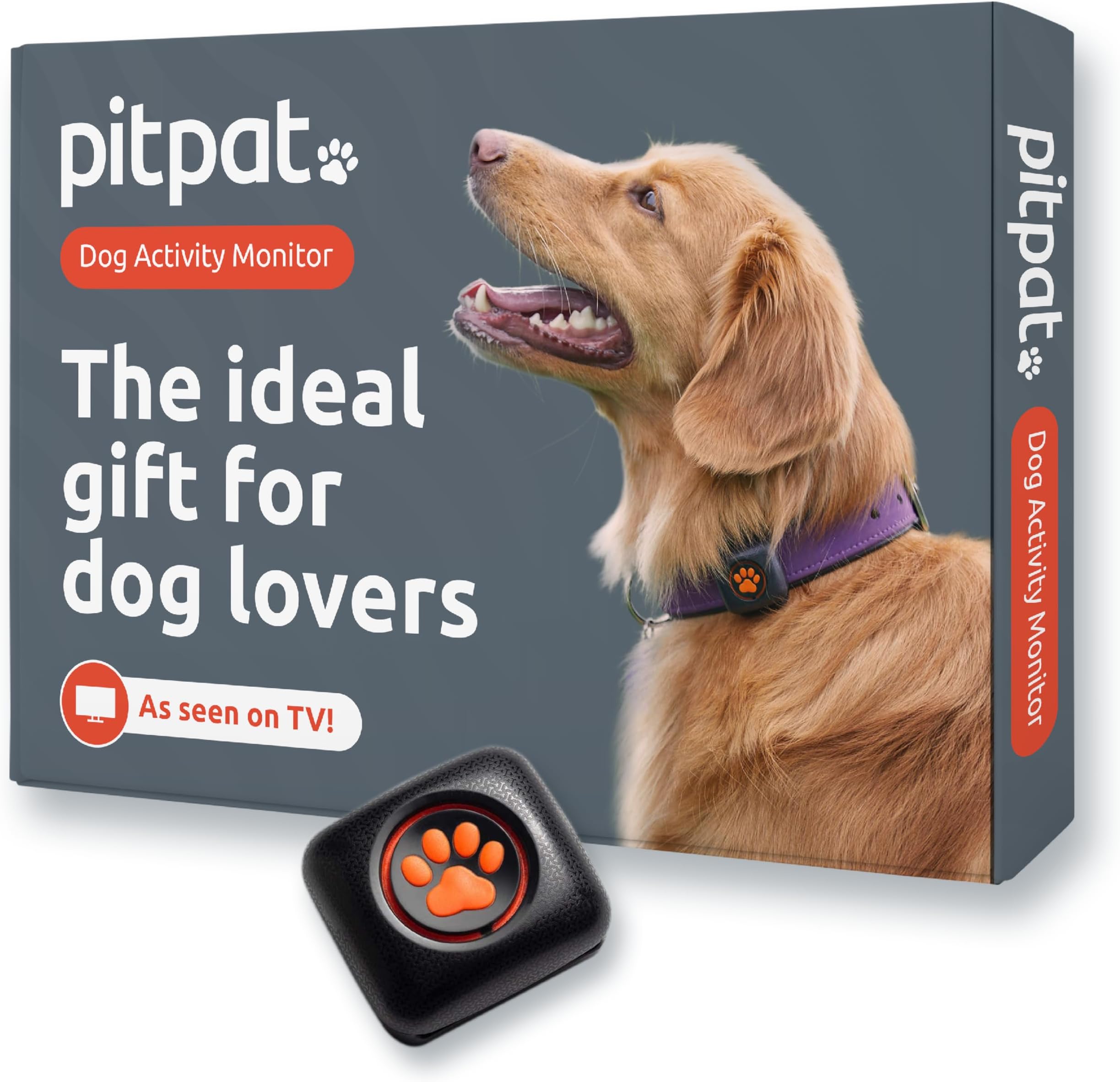 PitPat Dog Activity And Fitness Monitor (No GPS) - No Recharging or Subscription Required - Suitable for All Dogs And Fits All Collars - Smart Activity Tracker - 100% Waterproof Dog Fitness Tracker