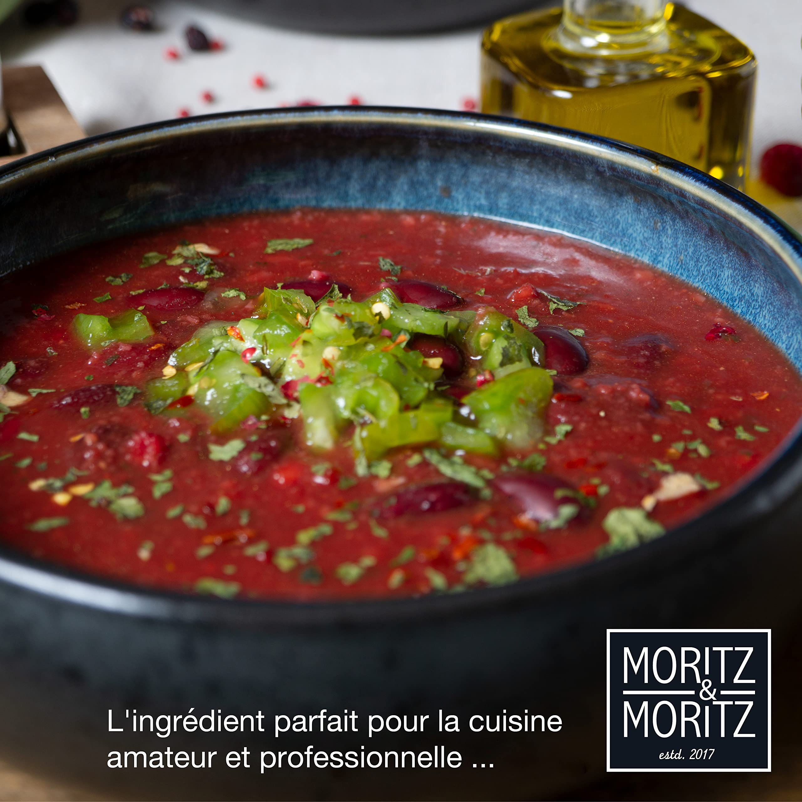 Moritz & Moritz Solid Lot de 4 assiettes creuses en grès 19 cm - Bol en grès pour soupe, pâtes, salade ou céréales
