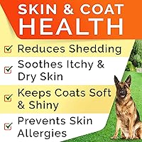 Vista 2 de StrellaLab Pastillas de aceite de pescado Omega 3 para perros (180 unidades) – Cápsulas blandas sin olor a pescado – EPA + DHA ácidos grasos reducen