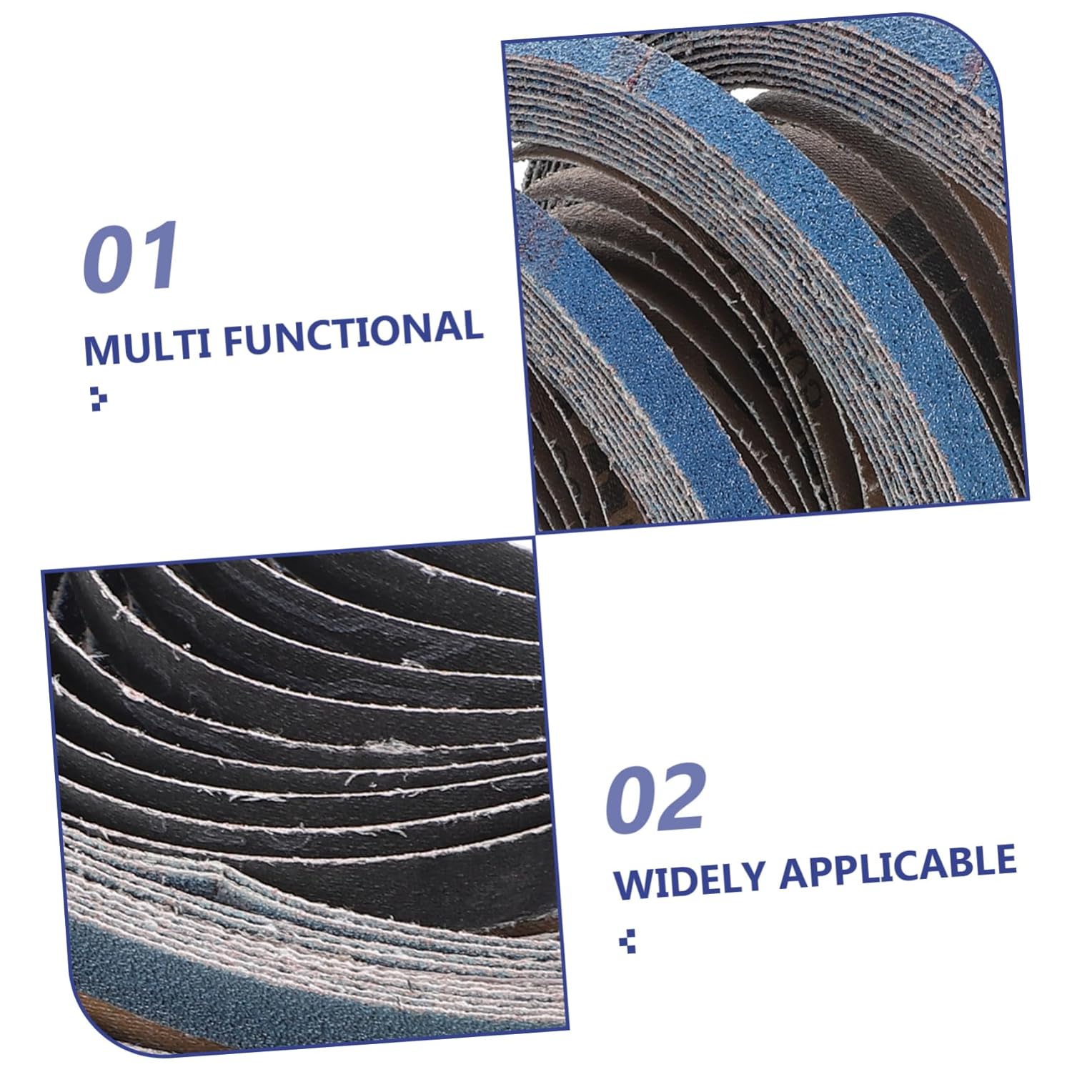 Veemoon 40pcs Zirconia Sanding Belts Grits for Metal and Polishing Abrasive Sandpaper for Projects