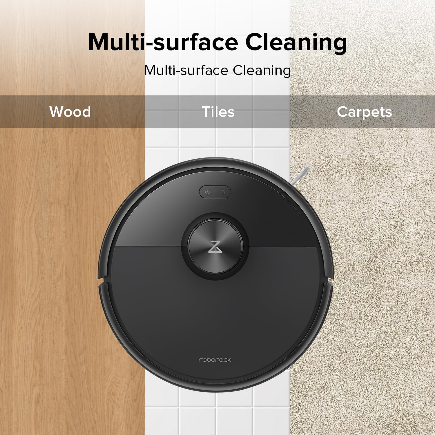 roborock Q7 M5 Robot Vacuum and Mop White Anti-Tangle Rubber Main Brush