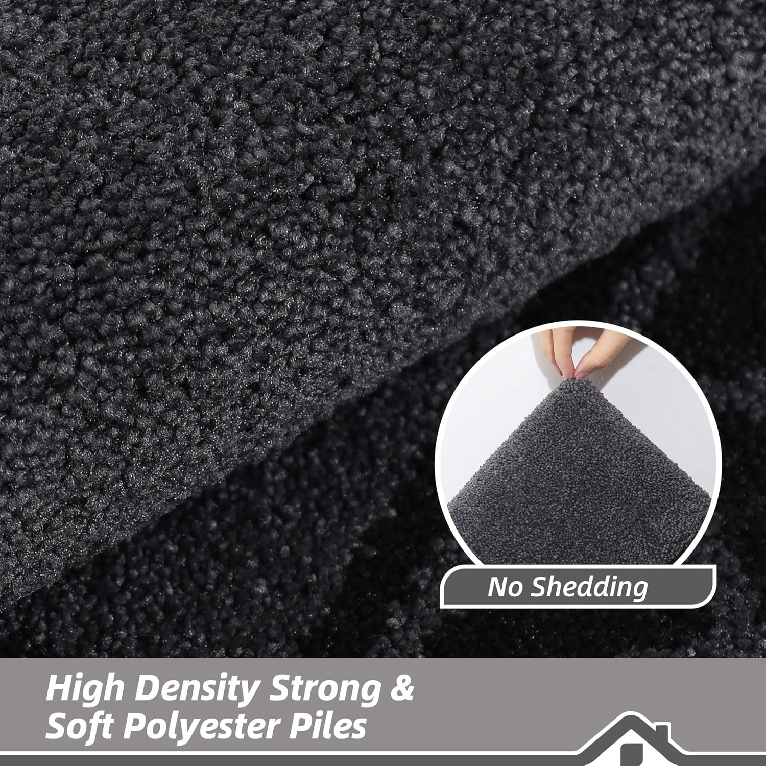 BEQHAUSE Door Mat Dirt Trapper Non Slip Entryway Rugs Absorbent Welcome Mat Low Profile Washable Front Door Mat for Muddy Paws,Entrance,Hallway, 32" x 48",Black - Image 6