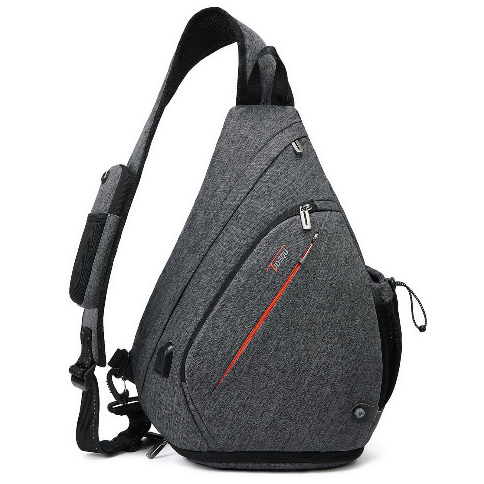 TUDEQU Zaino Monospalla per Uomini, Zaino a Tracolla con 8 Tasche, Borsa a Tracolla da Uomo da 19L, Pacchetto a Tracolla