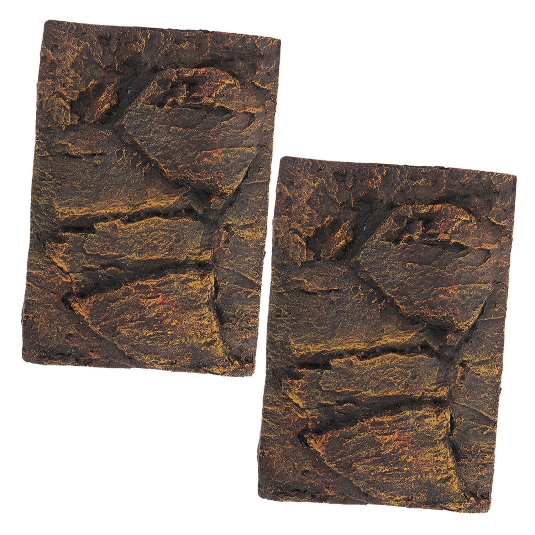 2 Pannelli Sfondo per Acquario Tartarughe in Materiale Pu 3d Altamente Realistico, Decorazione per Terrari Rettili, Adatto a Vasche per Tartarughe e Acquari di Piccoli Animali