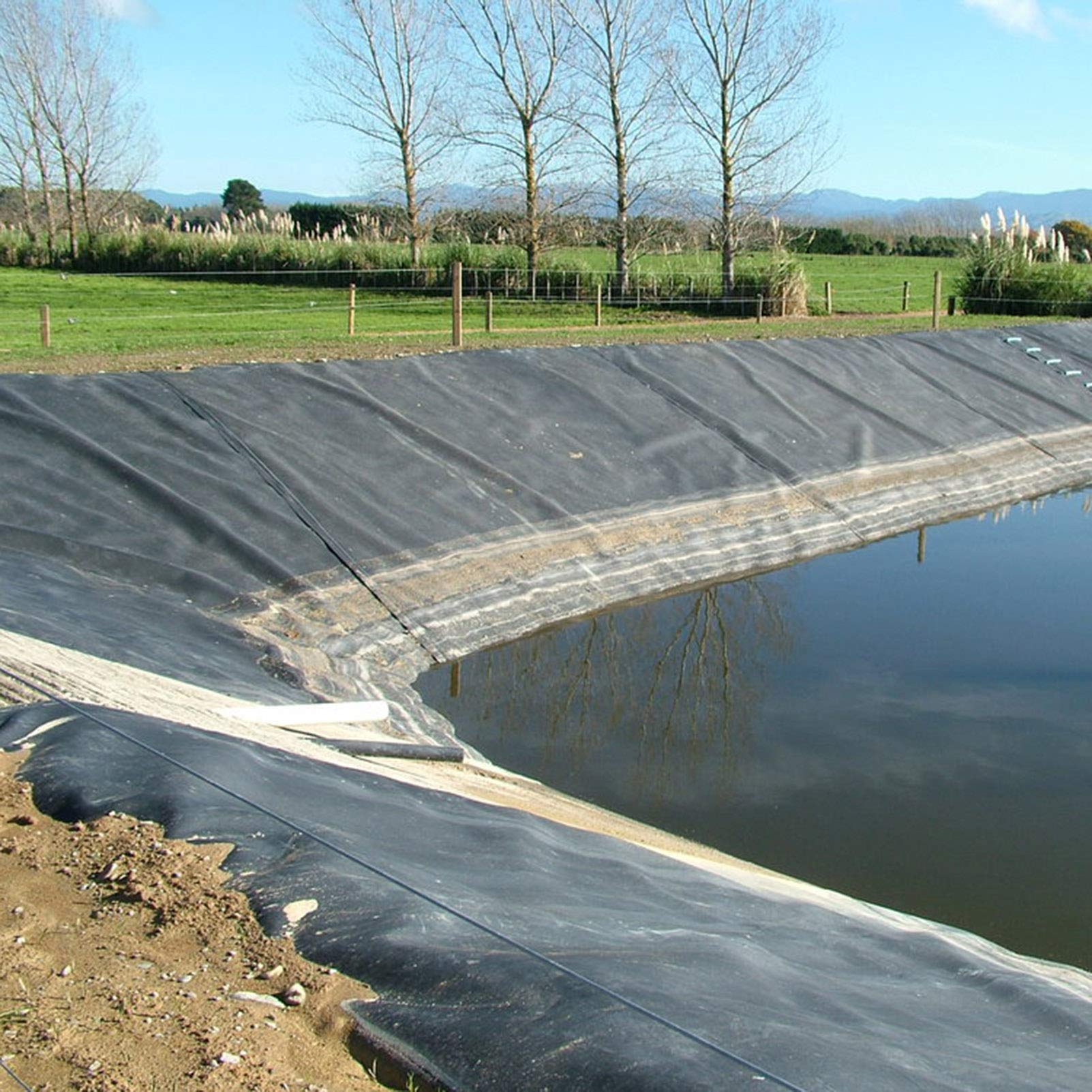 Genérico Revestimiento de HDPE para estanques: lámina Impermeable para paisajismo, estanques de Peces, cascadas y Fuentes. Tela Duradera e Impermeable para Uso en Jardines y Exteriores.