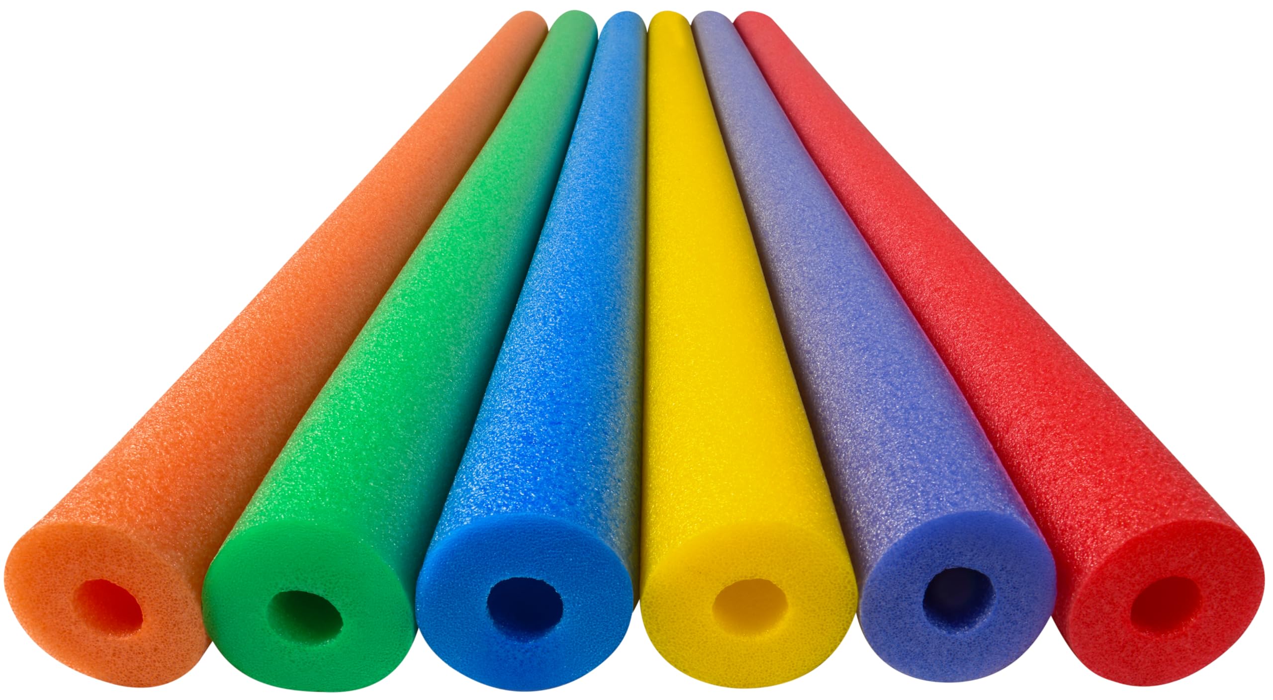 Play22 Pool Noodles Foam - Soft Large Rainbow Foam Noodle Tube, 6 Colors Bulk Swim Noodles, Multi-Purpose, Pool Toy, Floating Training Device, Exercise Aid, Craft Projects
