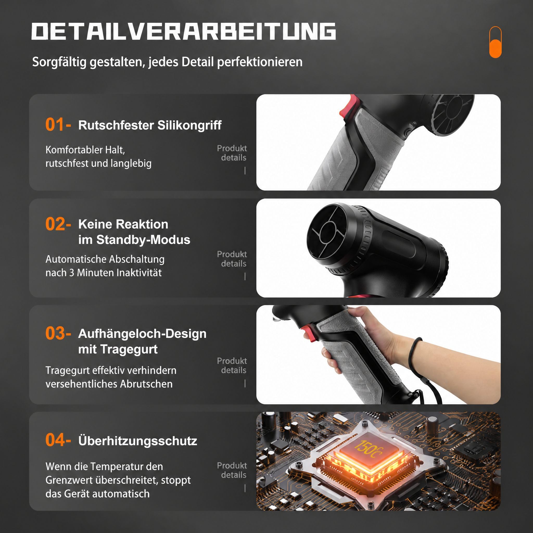 X9 Kleiner drahtloses Design Leistungsstarke Elektrische Staubgebläse, 1200G, 6000mAh, Autotrockner-Luftgebläse für Outdoor Autowaschanlage Reinigung,Computer Tastatur Staubgebläse