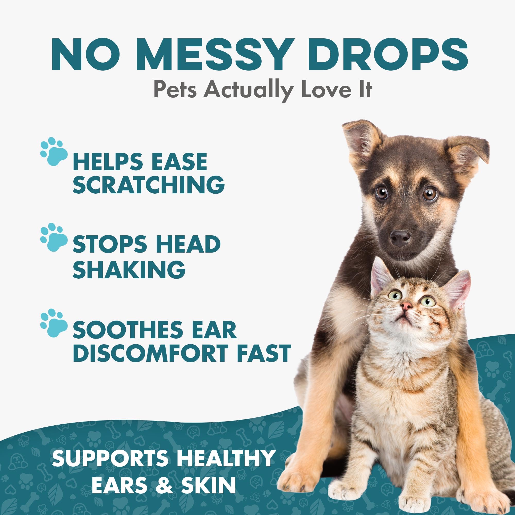 BestLife4Pets Alivio de la picazón y tratamiento para infecciones de oído en perros y gatos - Tratamiento natural de ácaros del oído en perros y gatos - Alivia la picazón del oído, reduce los ácaros