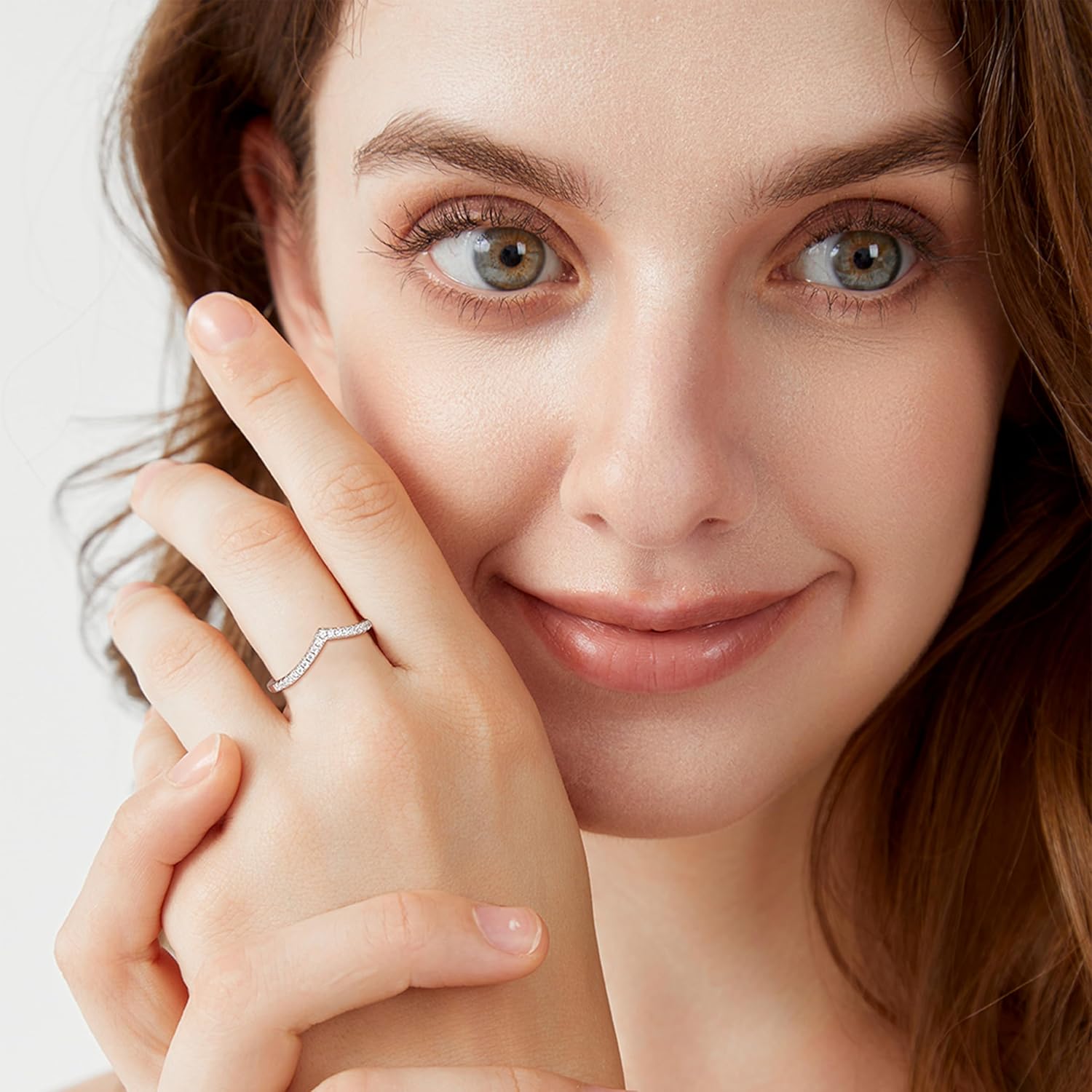 2mm 925 Sterling Silver Eternity Rings for Women Cubic Zirconia Half Eternity Wedding Bands Size 4-12.5 - Image 4