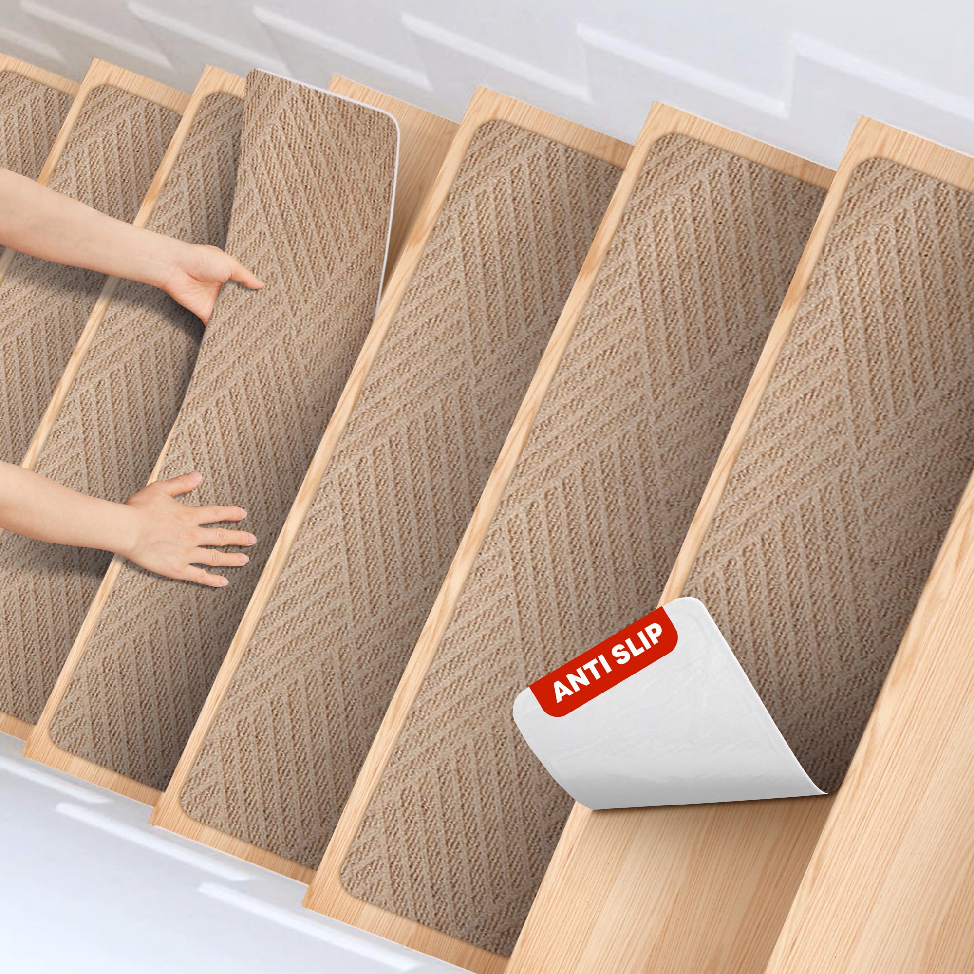 MBIGM Cornstalk Weave Non-Slip Stair Treads