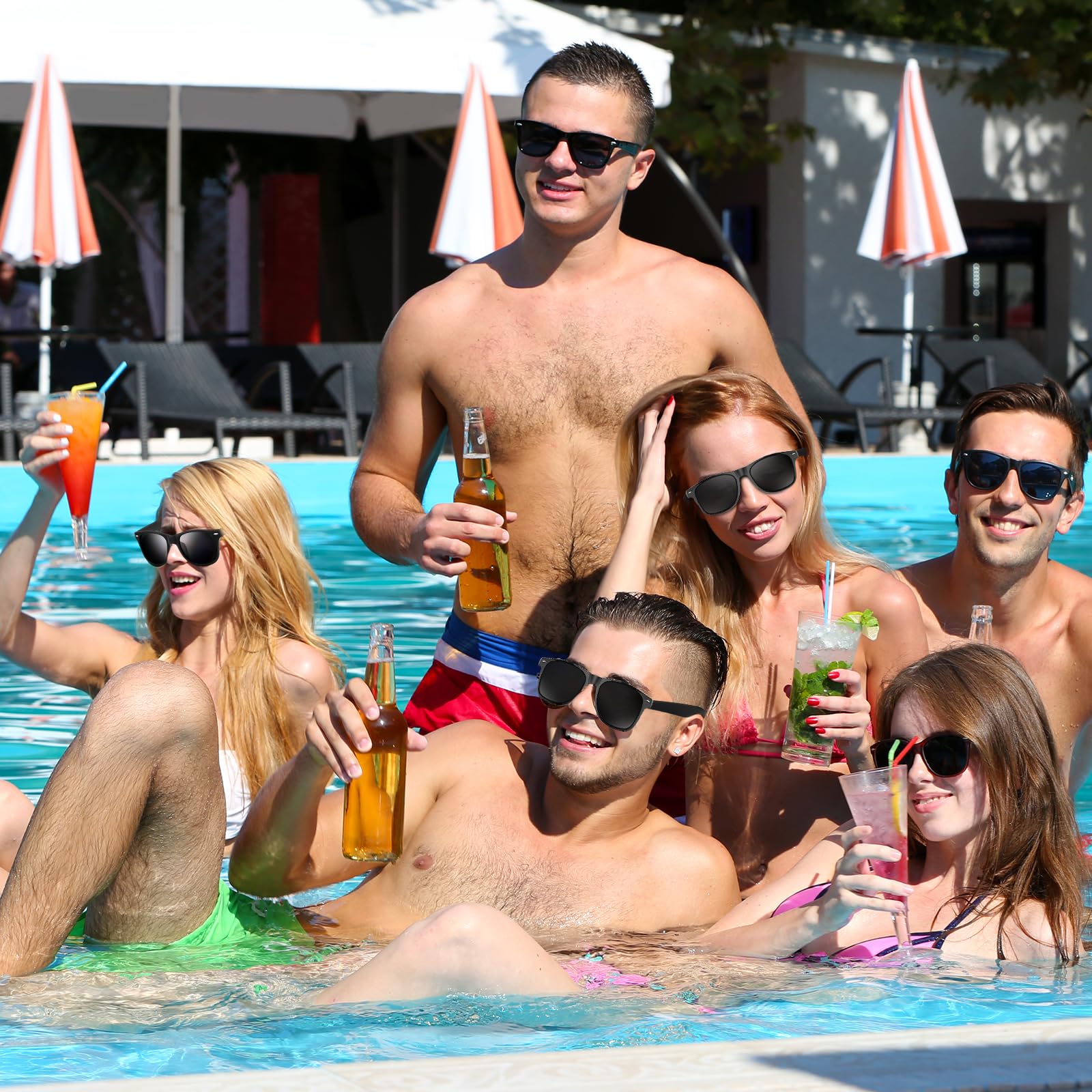 NEBURORA Gafas de sol a granel para fiesta de verano en la playa