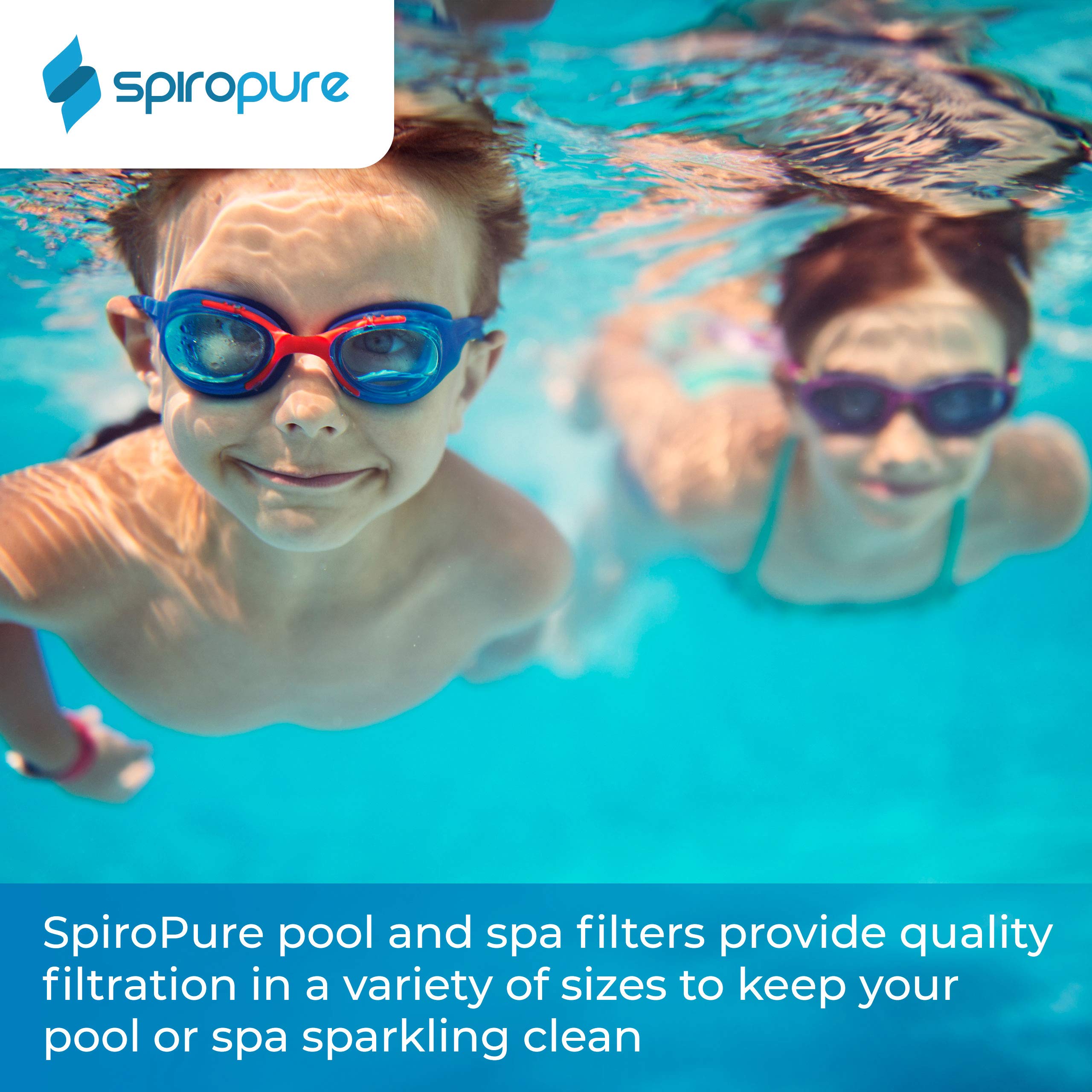 SpiroPure Cartucho de repuesto para Pleatco PA75SV Hayward C3020 C-3025 C-570 Unicel C-7477 Filbur FC-1260 Sta-Rite PRC 75 para bañera de hidromasaje, spa y piscina (caja de 4)