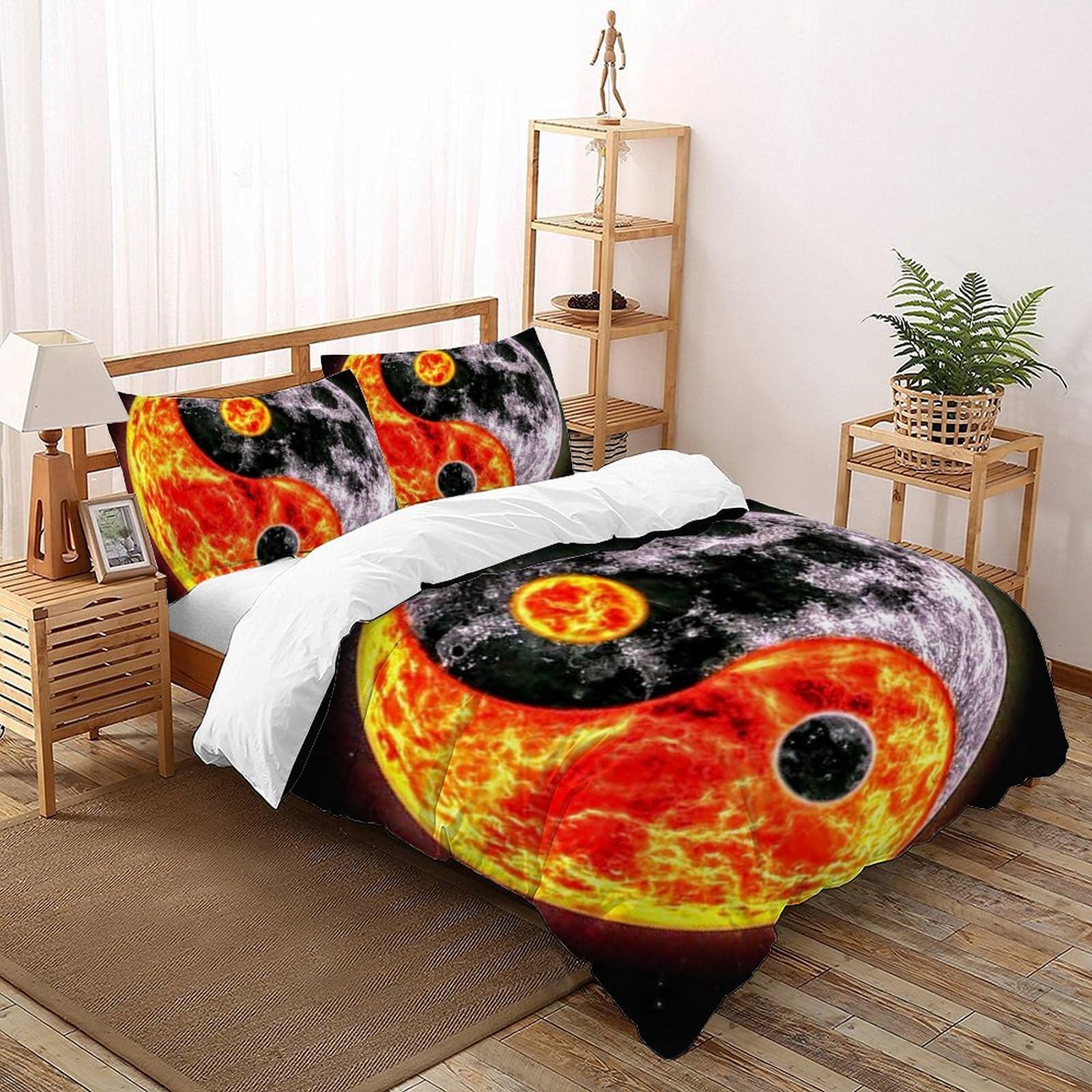 Ensemble d'impression 3D Yin Yang le cadeau de lit en coton parfait enfant