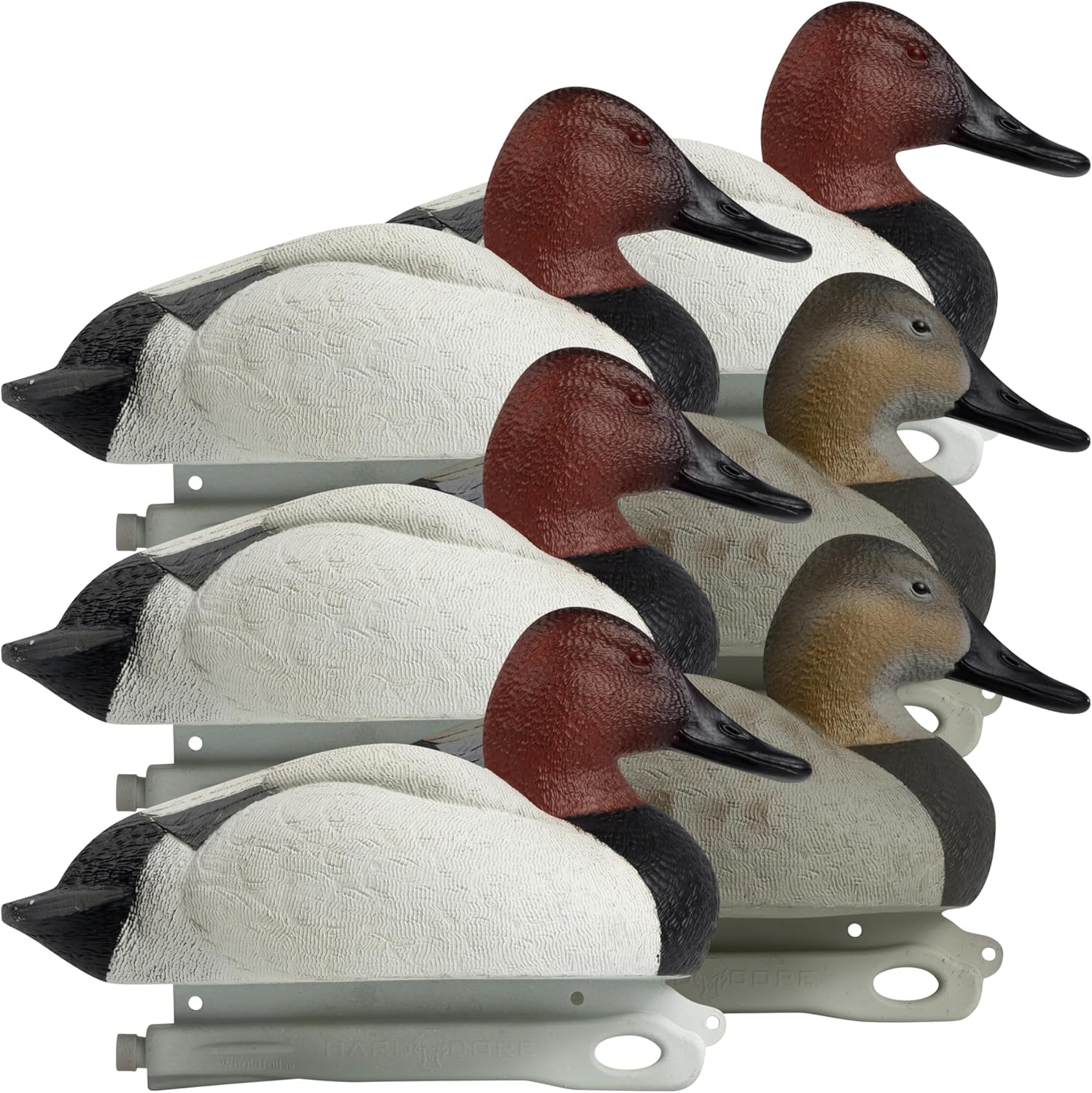 Hardcore Waterfowl Rugged Series Canvasback Decoys - Foam Filled - 6 Pack