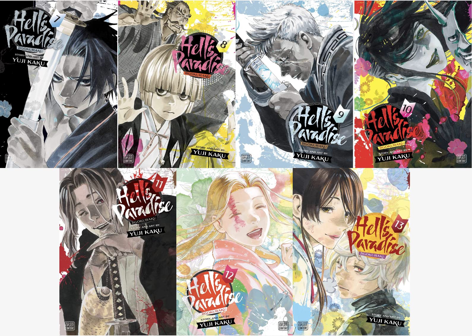 Hell's Paradise: Jigokuraku, Vol. 7-13 Bundle Set (7 Book Collection) Manga by Yuji Kaku
